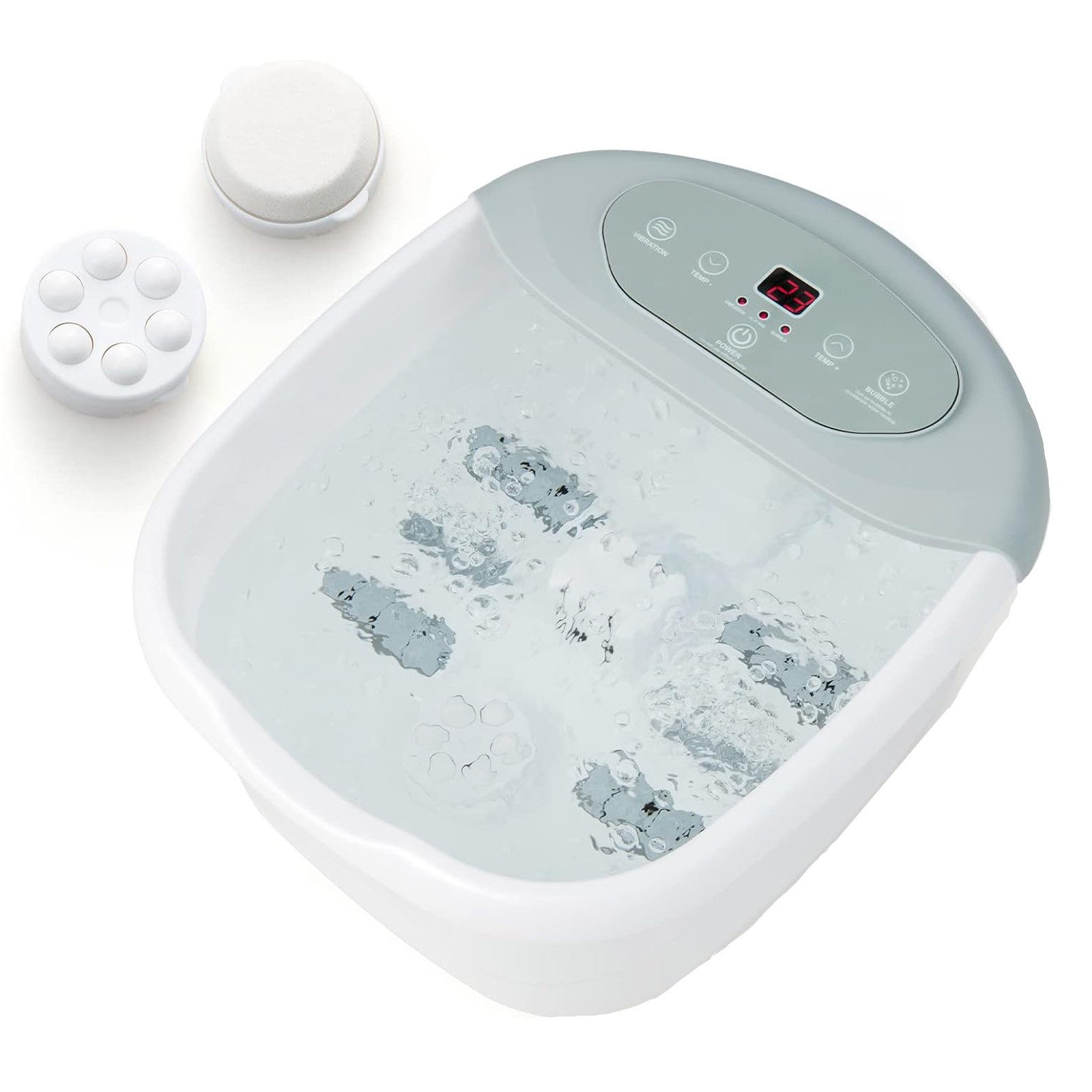 KOMFOTTEU Fußbad Fußbadewanne Massagegerät, mit Massage & Heizung, 35-46 °C