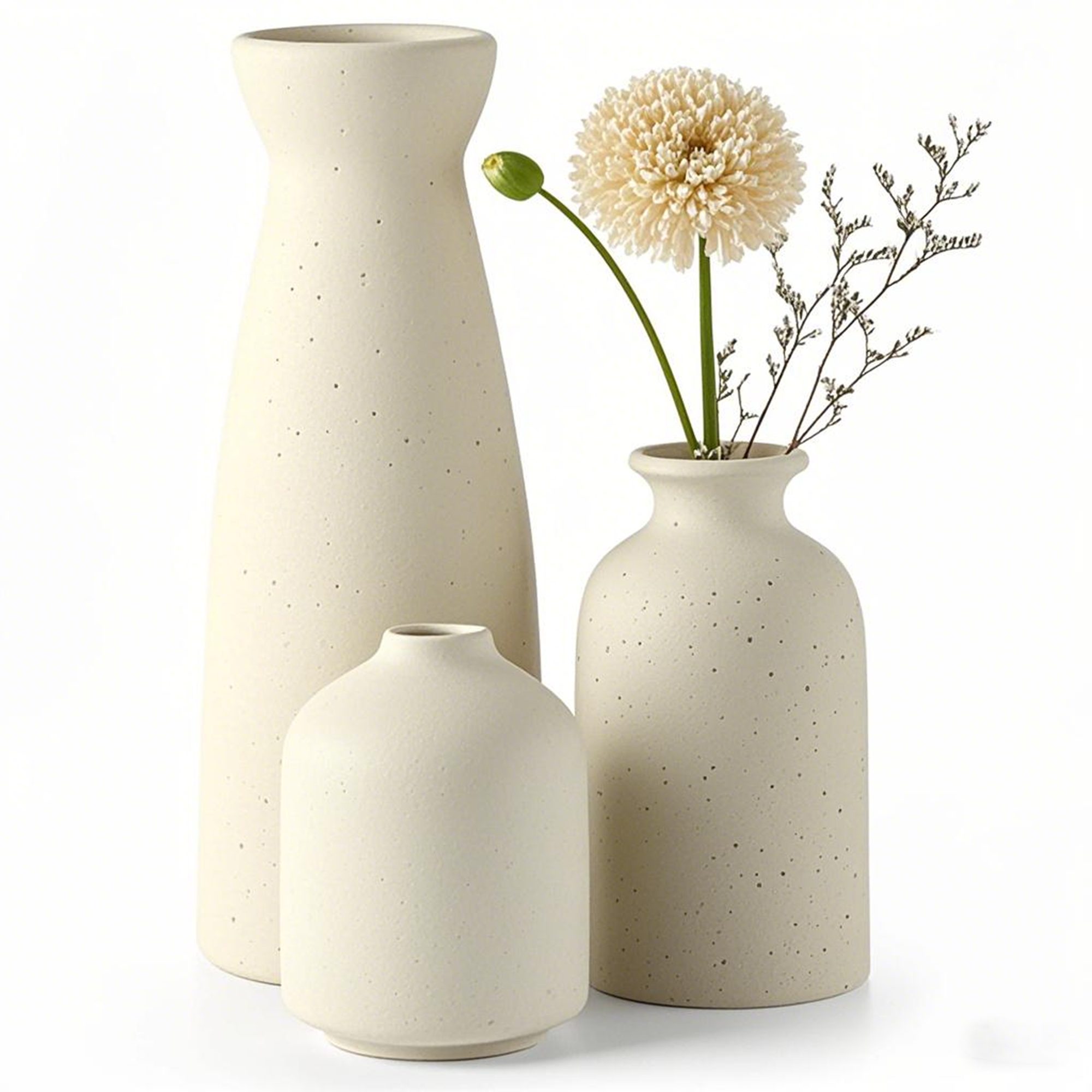YINDN Dekovase 3er-Set Keramik Vase, Getrocknete günstig online kaufen