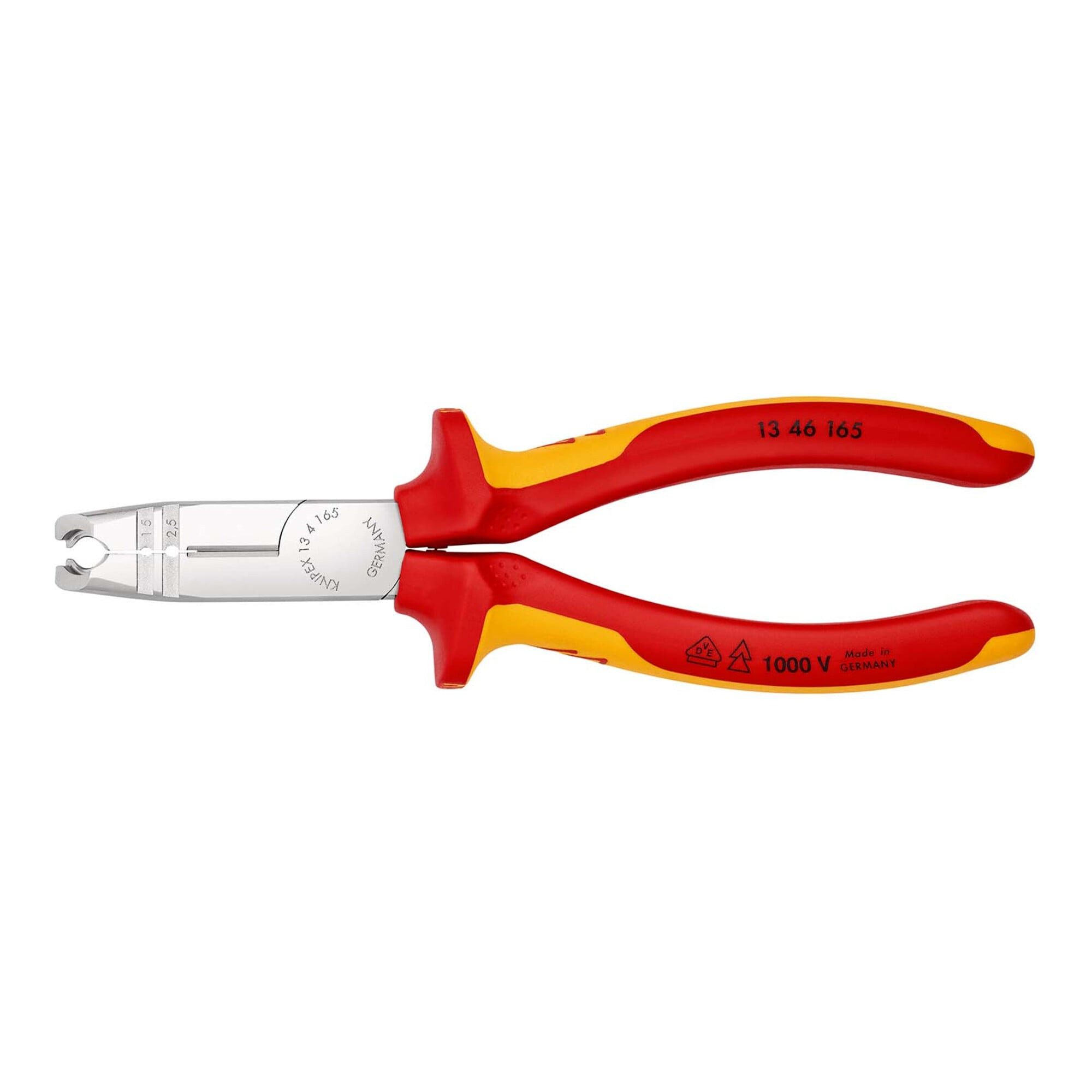 Abisolierzange KNIPEX 13 46 165 Abmantelungszange isoliert mit Mehrkomponenten-Hüllen