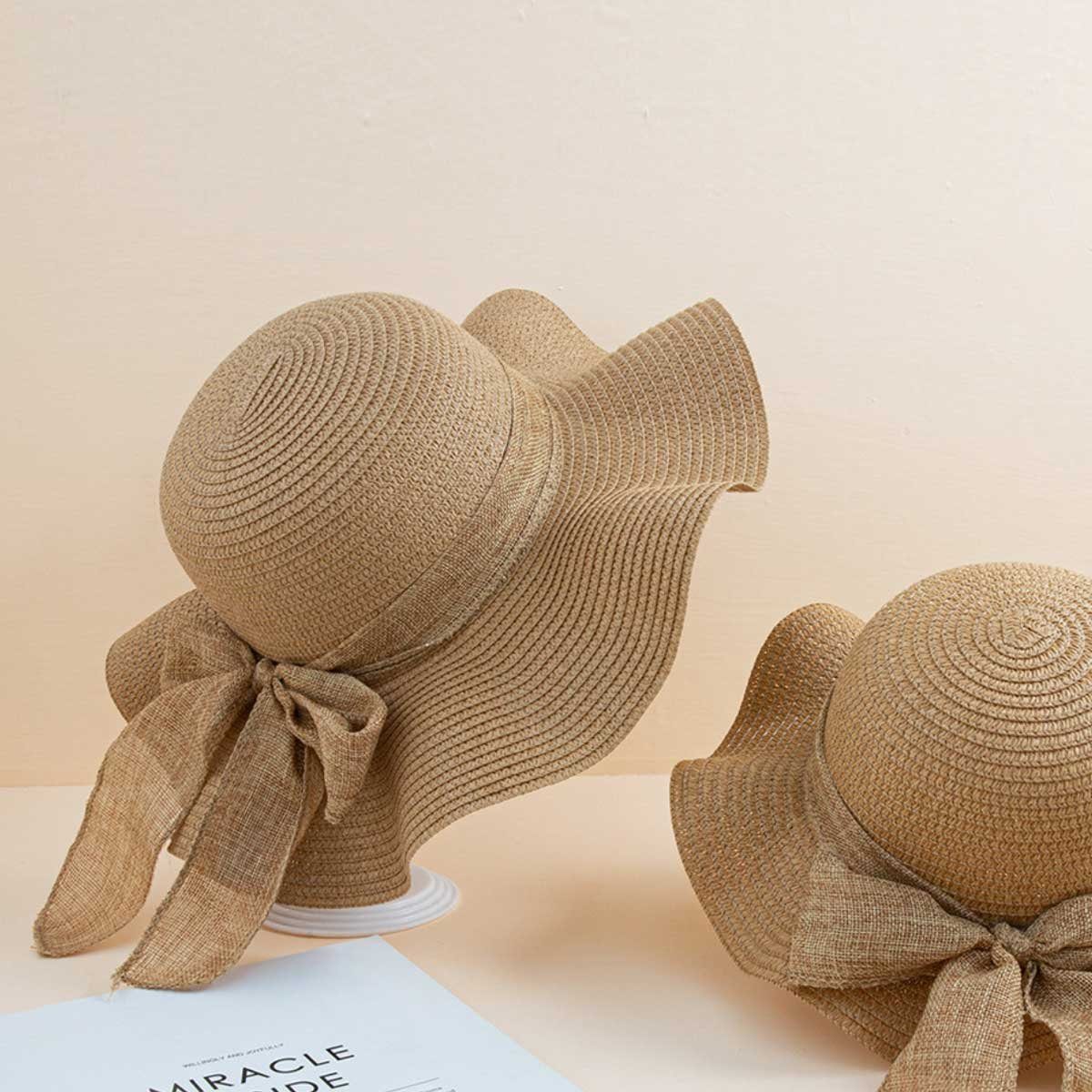 Vivi Idee Strohhut Sonnenhut Sommerhut Strandhut Straw hat, Damen faltbar, günstig online kaufen