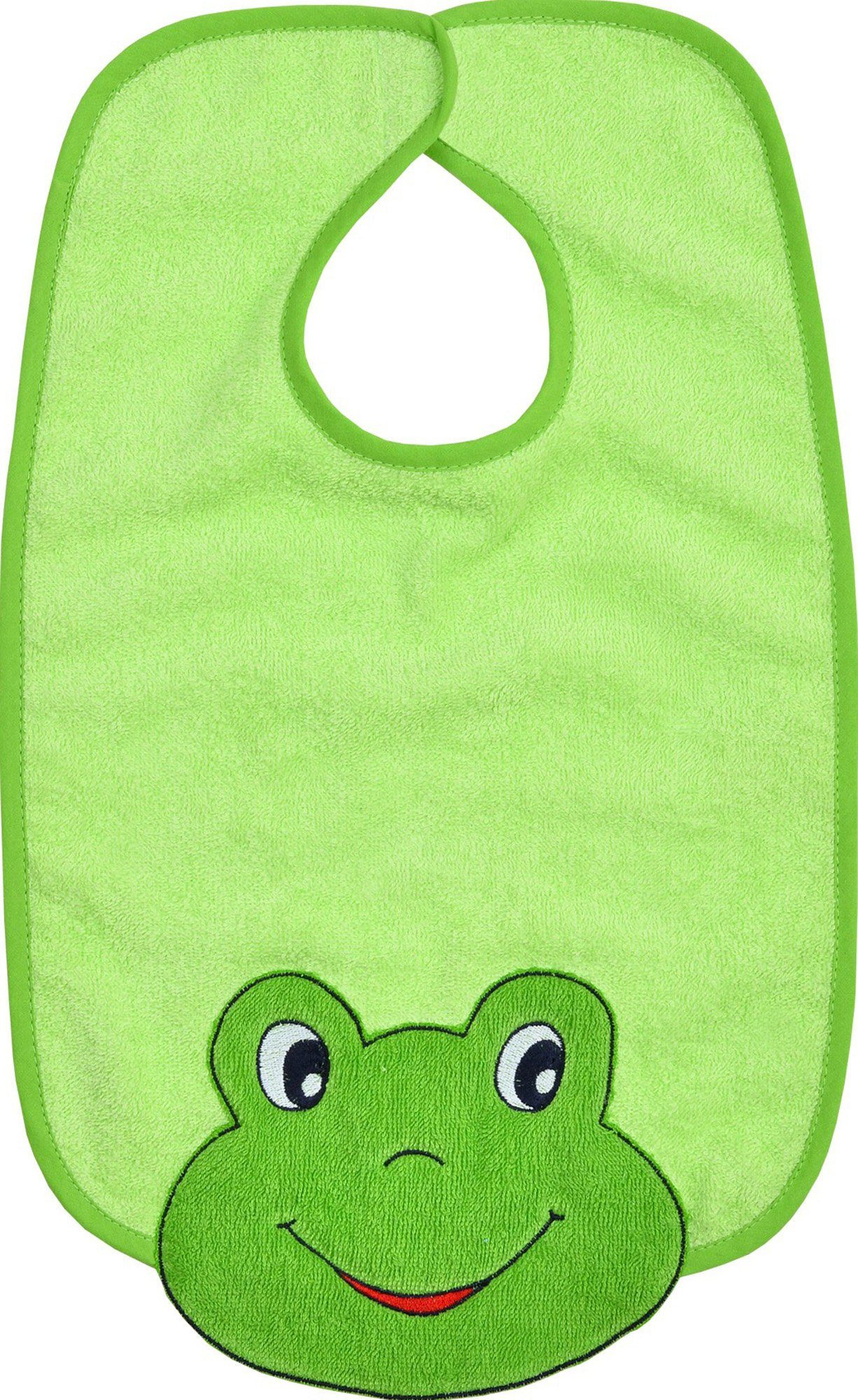 Wörner Lätzchen Lätzchen "Frosch", Walk-Frottier Uni/Motiv: Frosch/Tiermotive