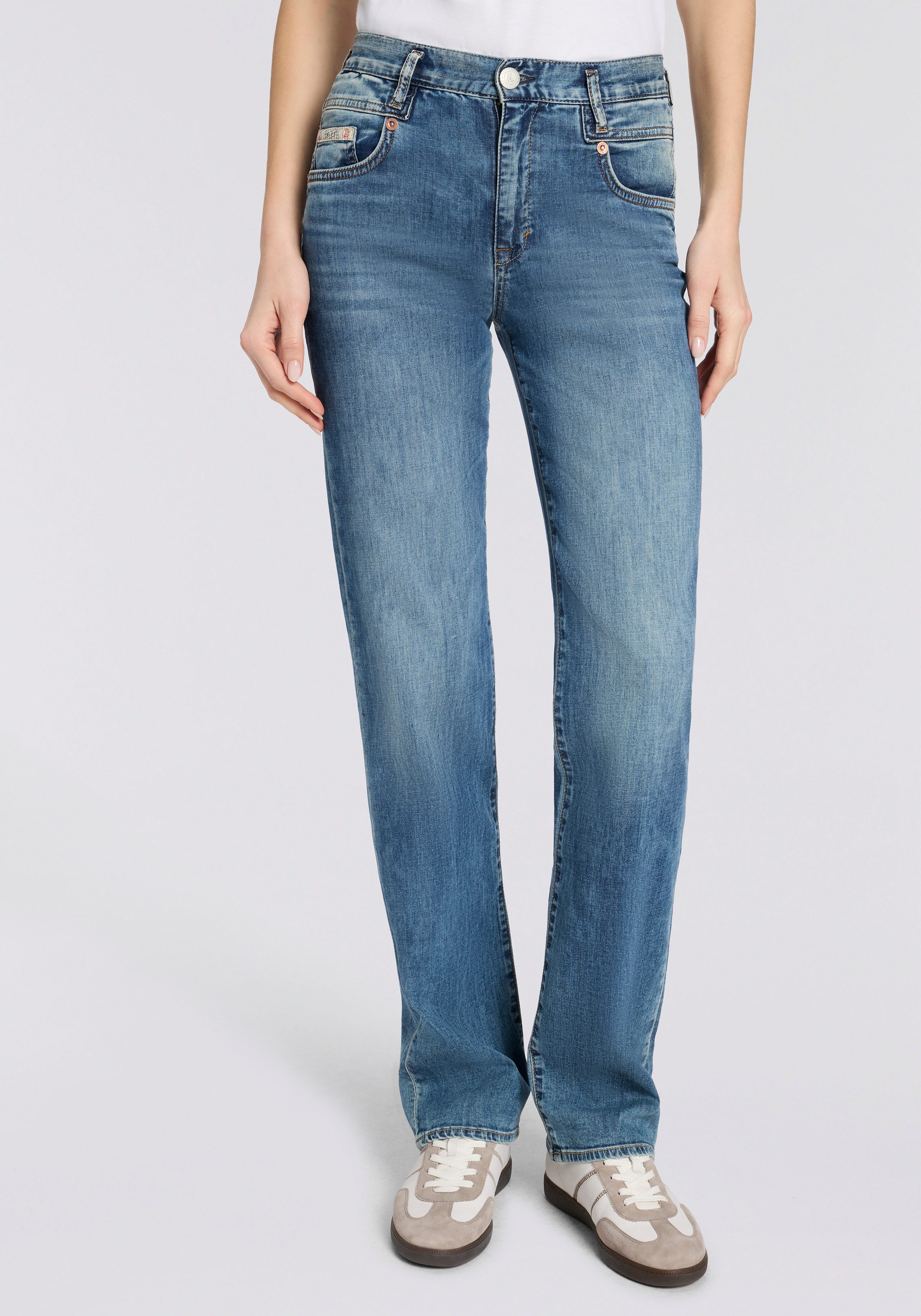 Herrlicher Straight-Jeans Breezy Straight Denim Light aus leichtem Denim
