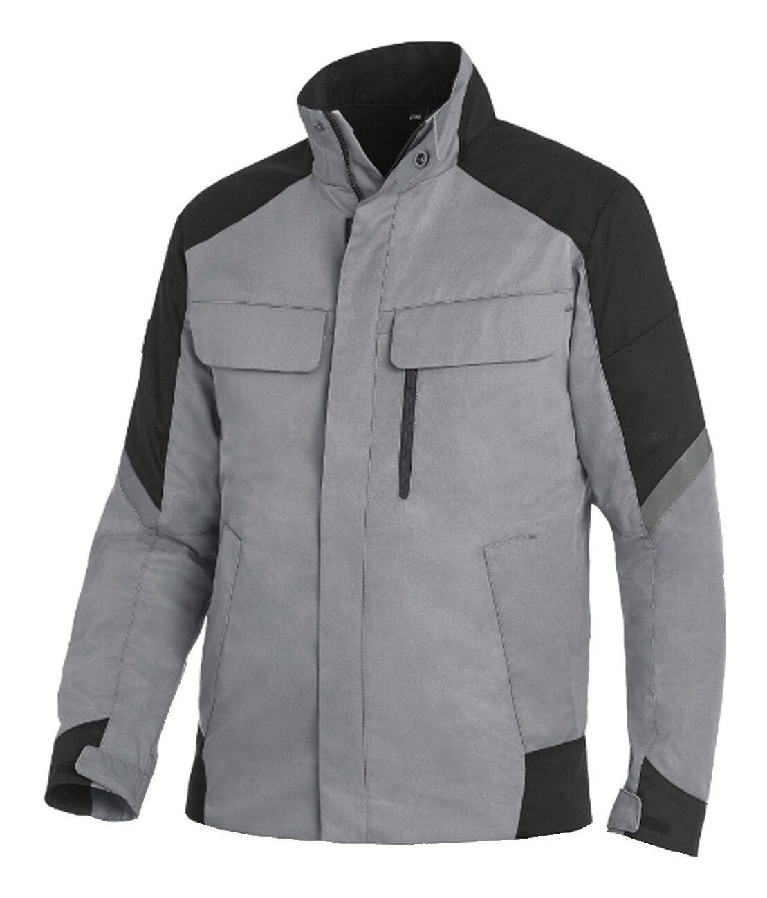 FHB Arbeitsjacke Softshell, L, grau/schwarz Frank, Größe Jacke