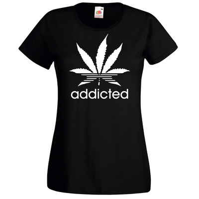 Youth Designz T-Shirt »Addicted Damen T-Shirt« mit Trendigem Frontprint