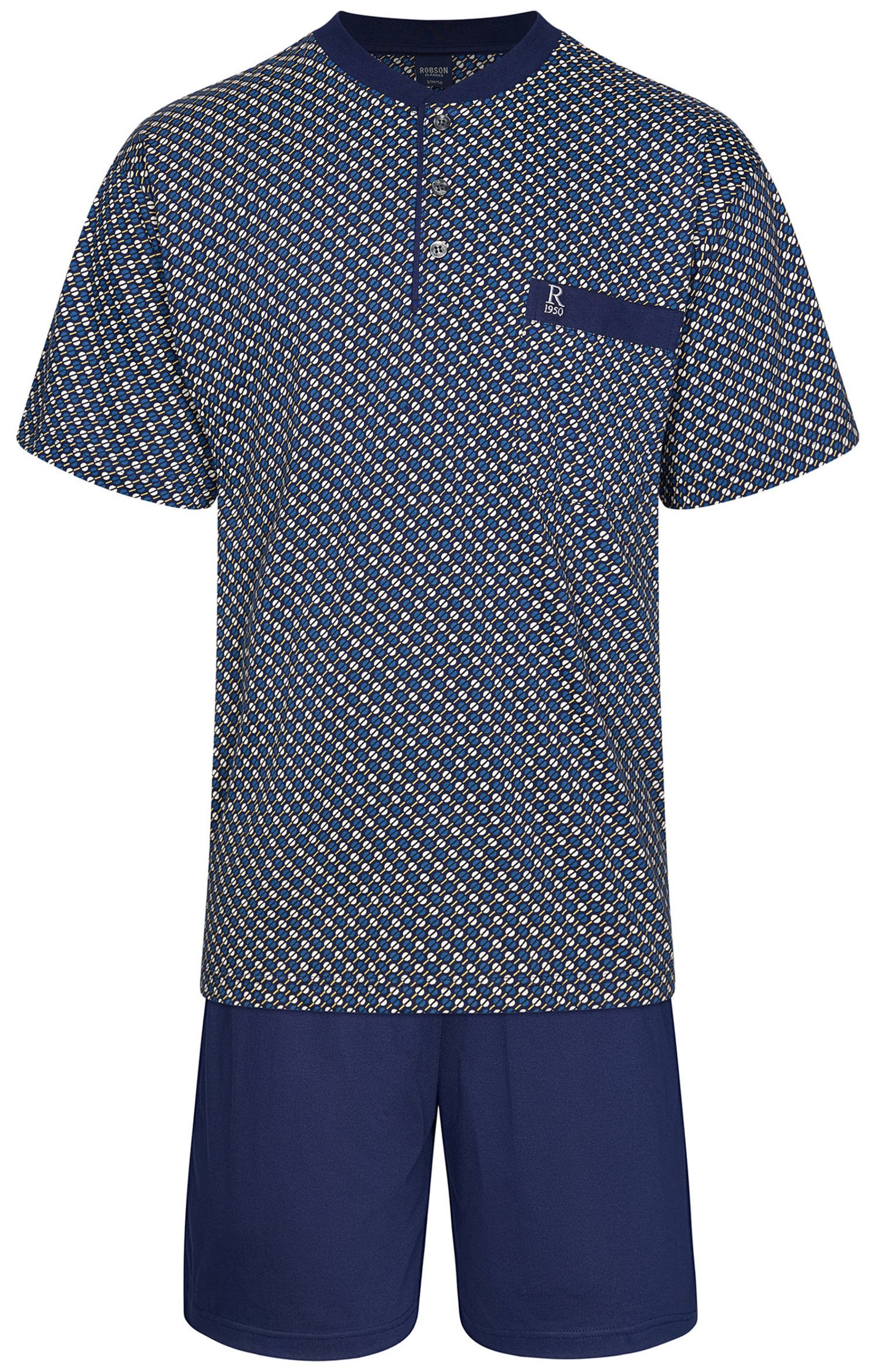 Robson Shorty Herren Pyjama kurz (2 tlg) Baumwolle günstig online kaufen