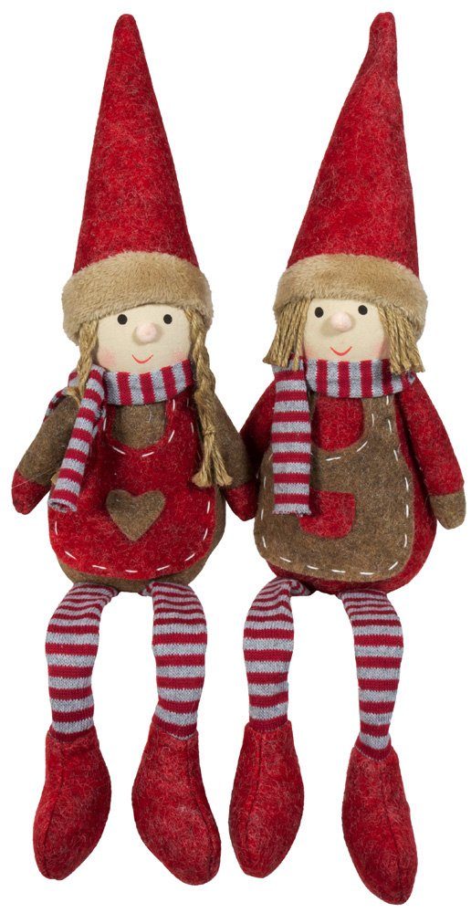 Weihnachtsfigur sitzender Wichtel 25cm (52cm)