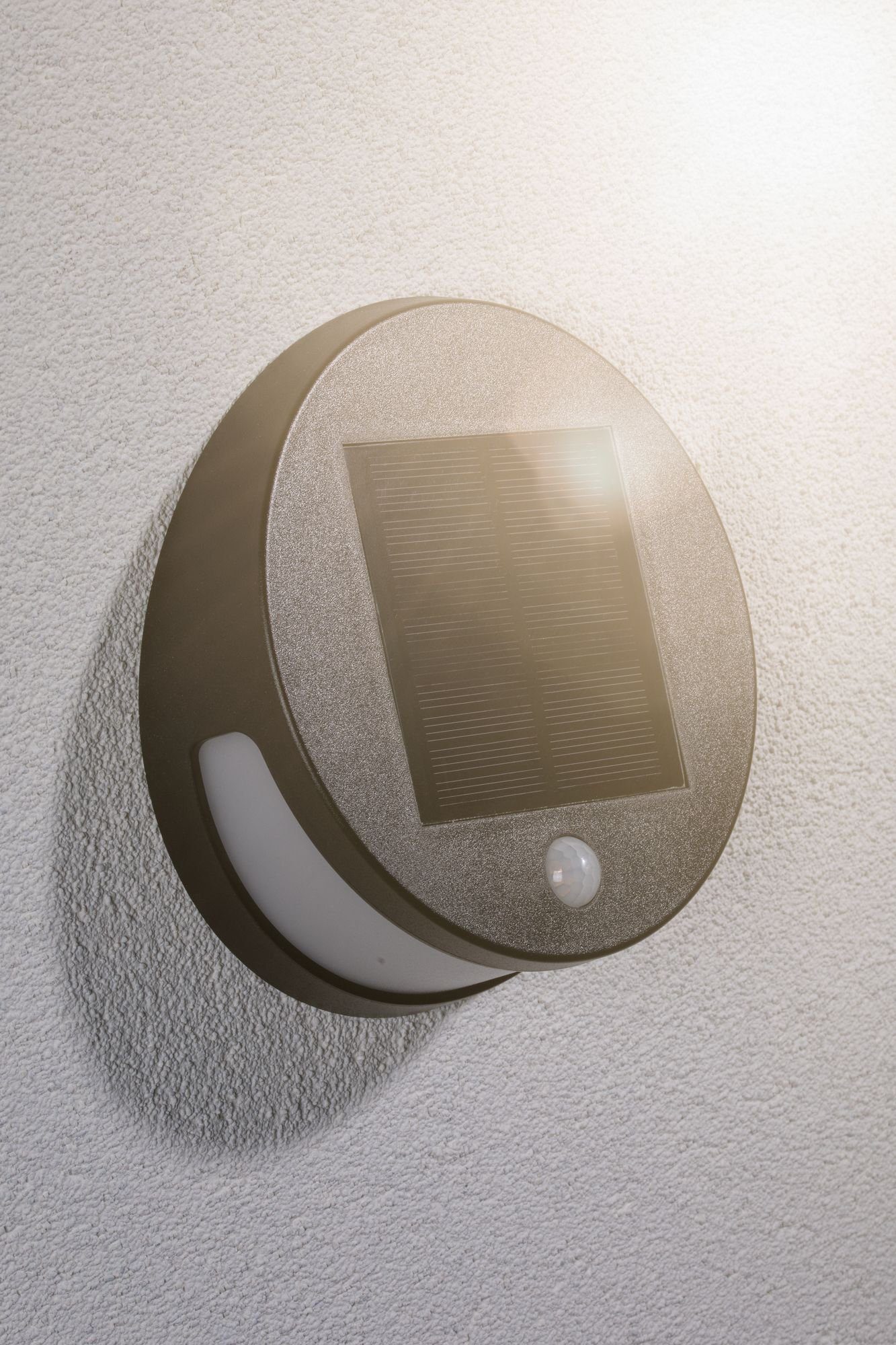 Paulmann LED Außen-Wandleuchte Helena, Bewegungsmelder, Bewegungsmelder fest integriert, Solar, mit LED Warmweiß, LED-Board