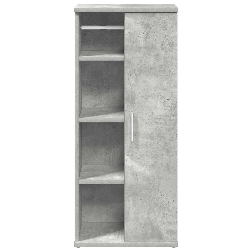vidaXL Badezimmer-Set Badezimmerschrank mit Rollenhalter Betongrau 39x22x90 cm, (1-St) – Bild 4 von 5