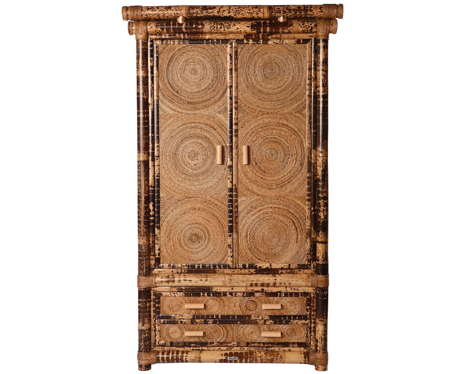 Bambus-Lounge Kleiderschrank Jakarta Garderobenschrank Schrank Bambus Holz Kleiderschrank