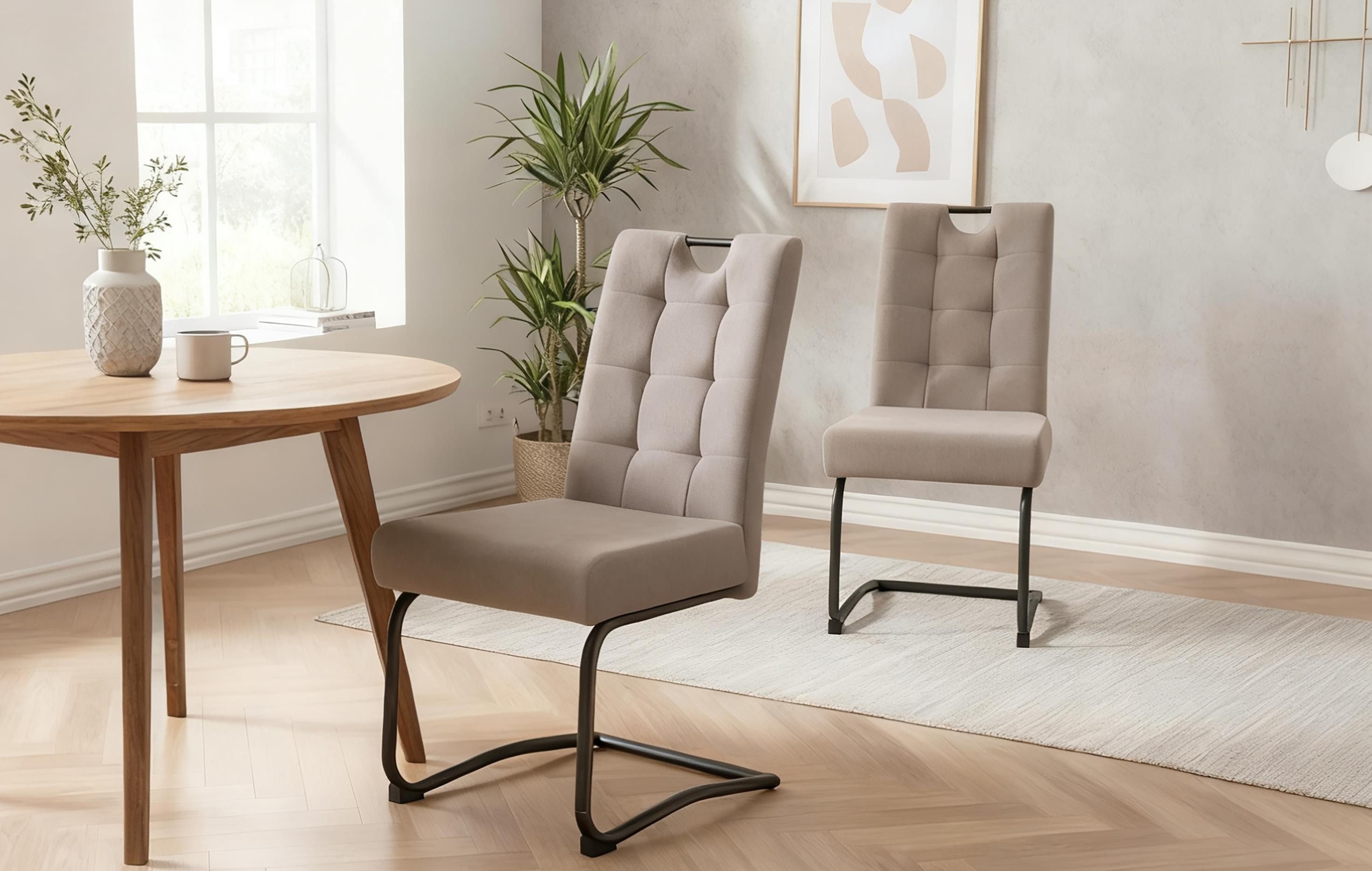 B&D home Freischwinger SOFIA (2er Set, 2 St), Freischwinger, mit Federkern