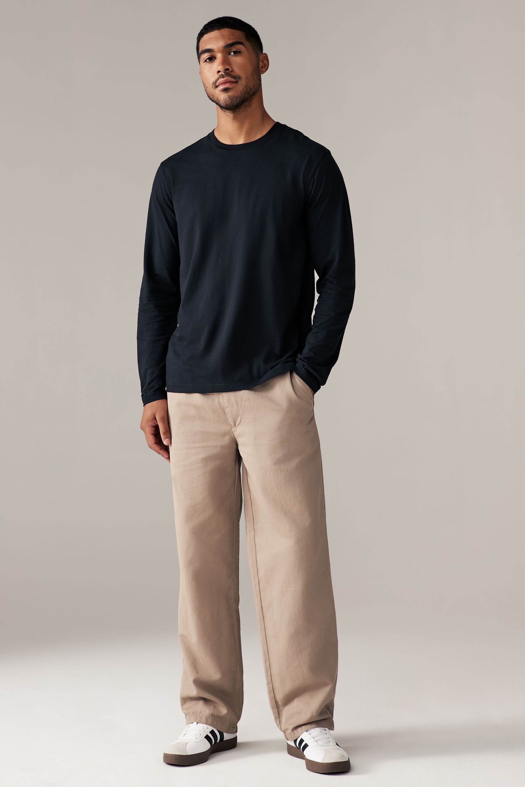 Next Langarmshirt Rundhalsshirt – Regular Fit (1-tlg)