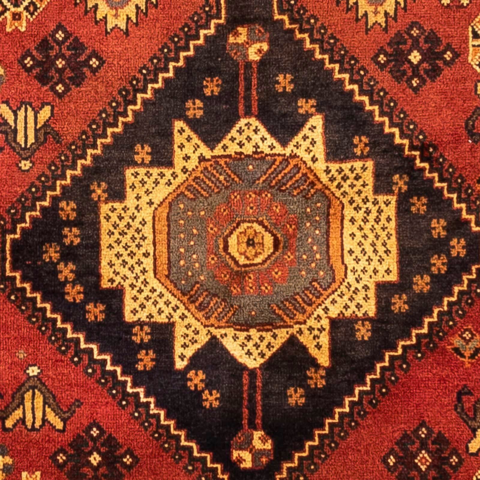 mm, 251 rechteckig, morgenland, 154 cm, Zertifikat Wollteppich mit x Medaillon 1 Shiraz Höhe: Unikat