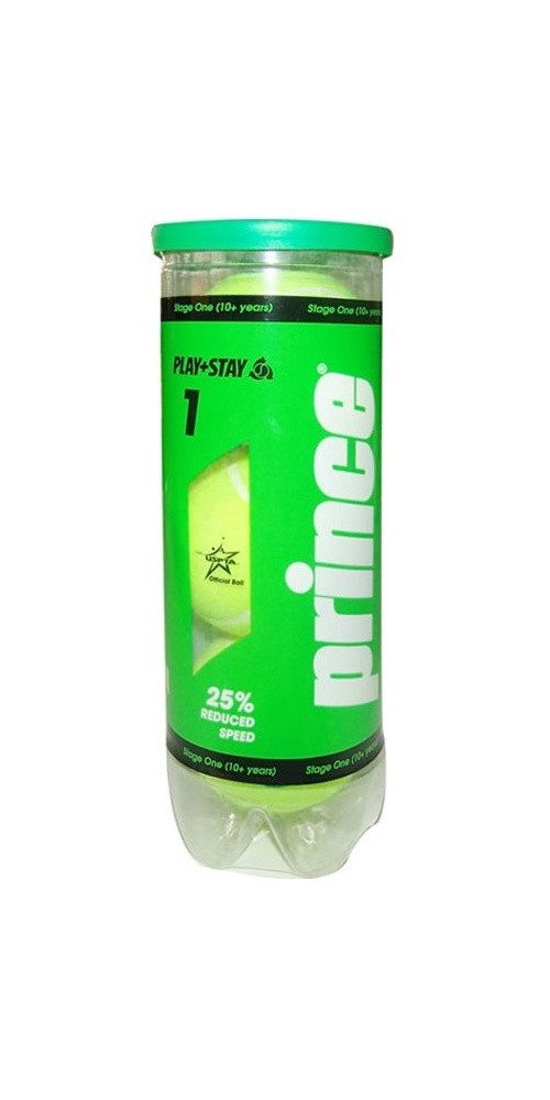 Prince Tennisball Methodikbälle Stage 1 Play&Stay gelb Dose 3er