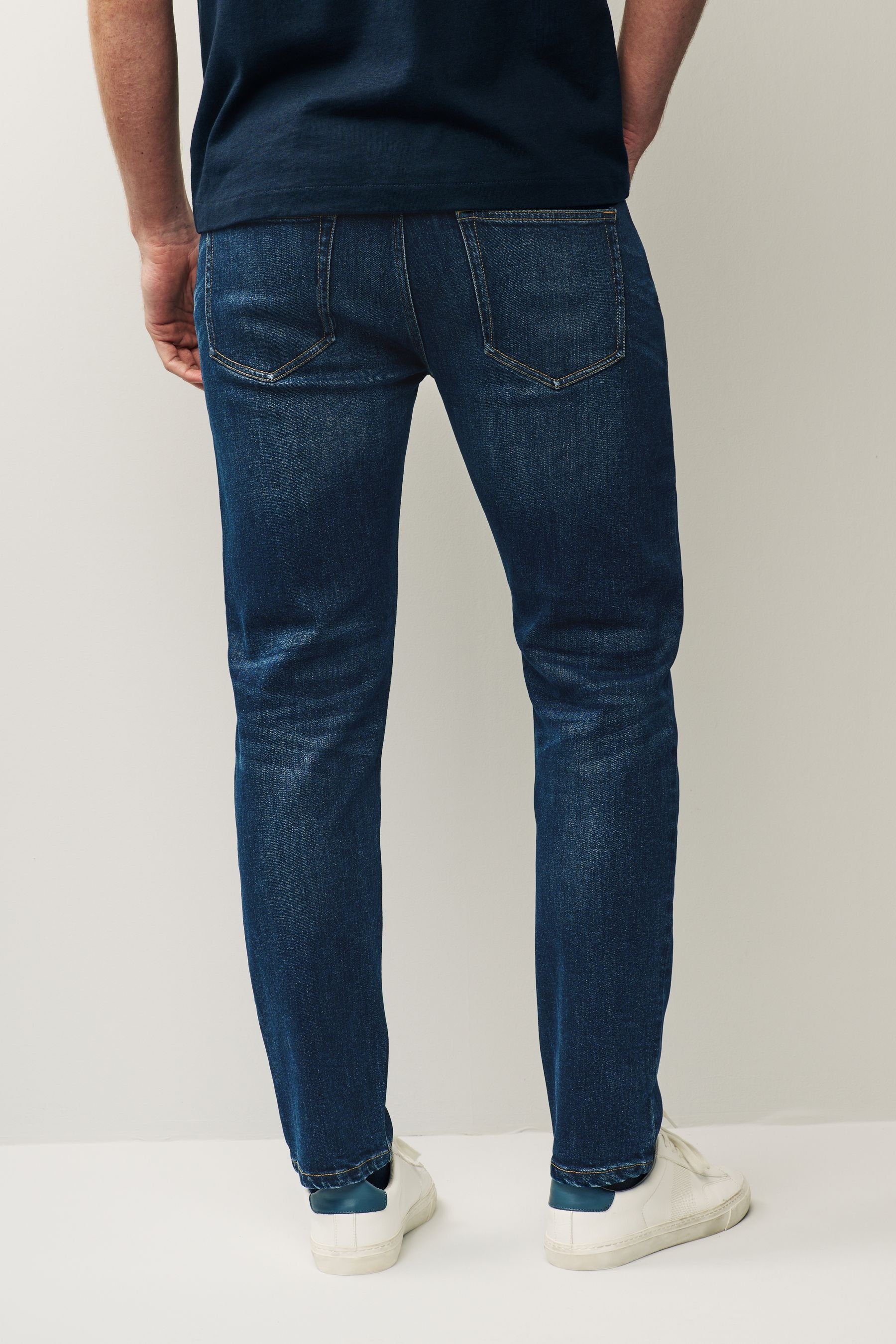 mit Regular Next Regular-fit-Jeans Jeans (1-tlg) Stretch Blue Vintage Fit