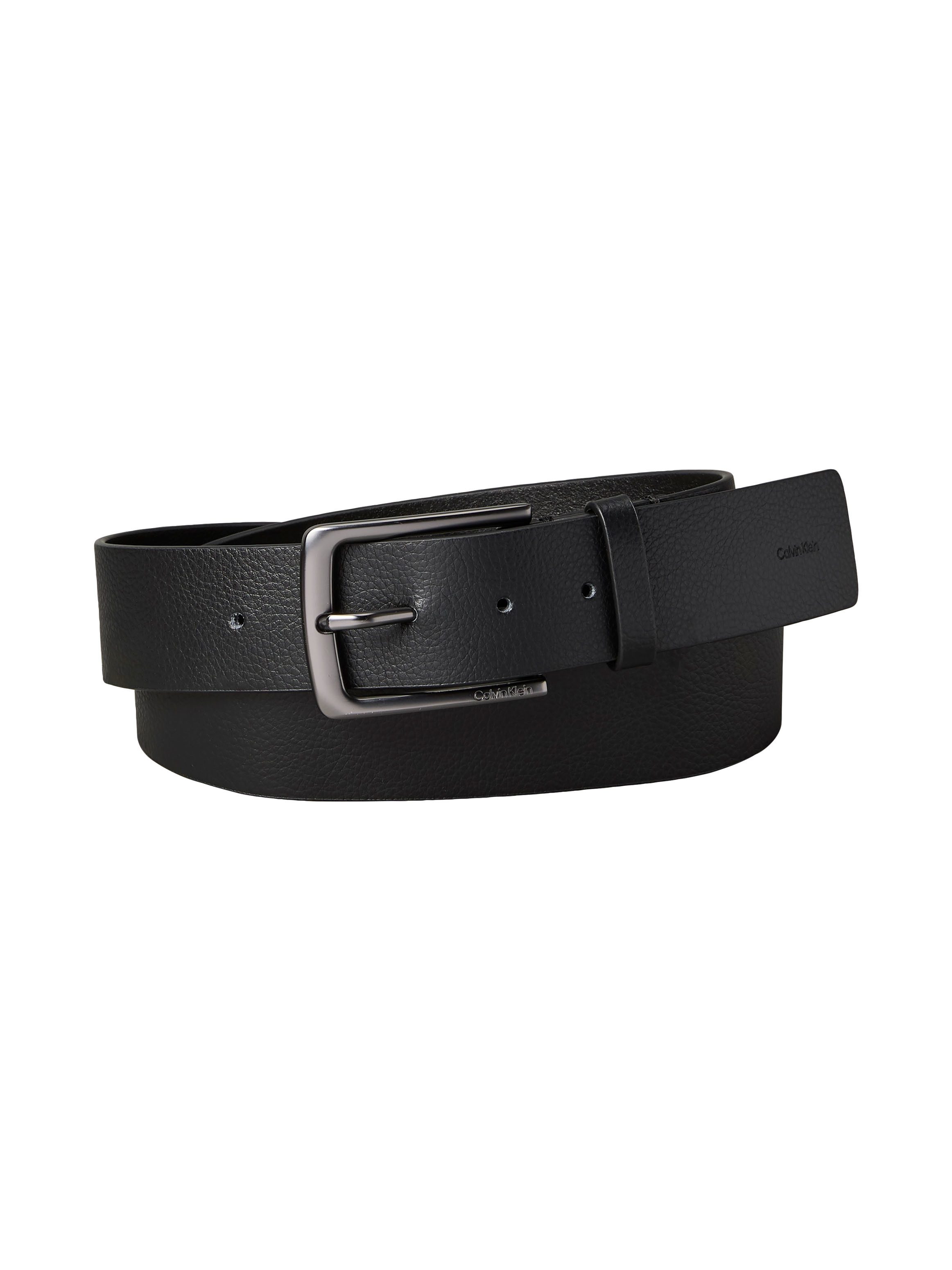 Calvin Klein Ledergürtel WARMTH BUCKLE PEBBLE 35MM FIXED Größenverstellbar mit Metallschließe
