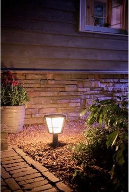 Philips Hue LED Stehlampe White and Color Ambiance Econic Sockelleuchte Außenbereich dimmbar, LED fest integriert, Farbig