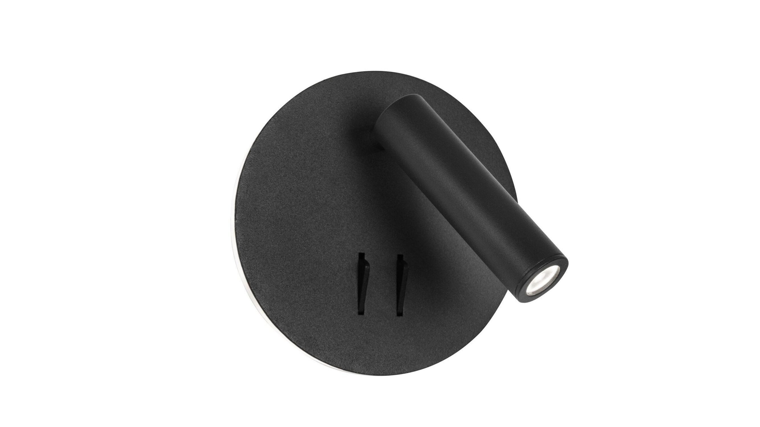 Licht-Erlebnisse Wandstrahler OMARI, LED fest integriert, Warmweiß, LED Wandspot schwenkbar Metall Schwarz warmweiß 3000 K 780 lm 9 W
