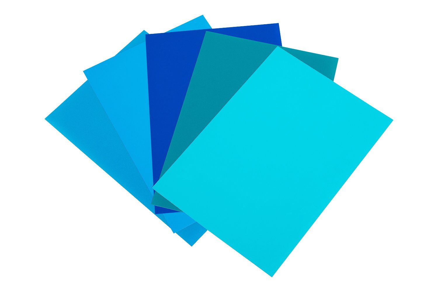 Hilltop Transparentpapier 5 x A4 Transferfolie, Textilfolie zum Aufbügeln auf Textilien Blue Mix
