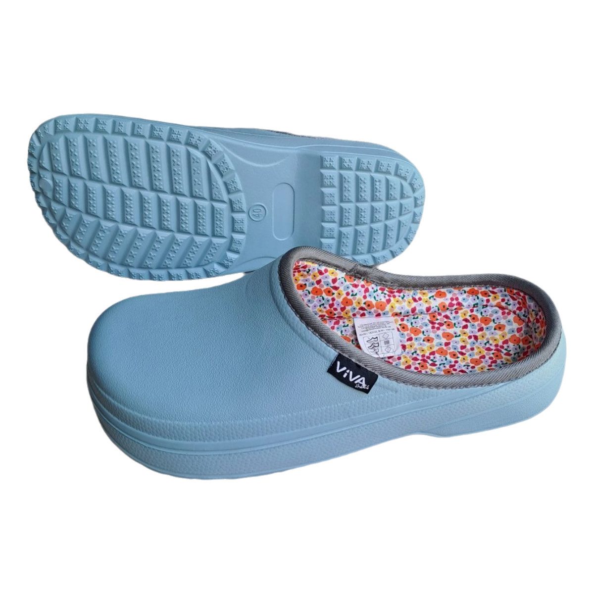 Damen Clogs Gartenclogs Badeschuhe Hausschuhe Geschlossen Scuba Futter Clog