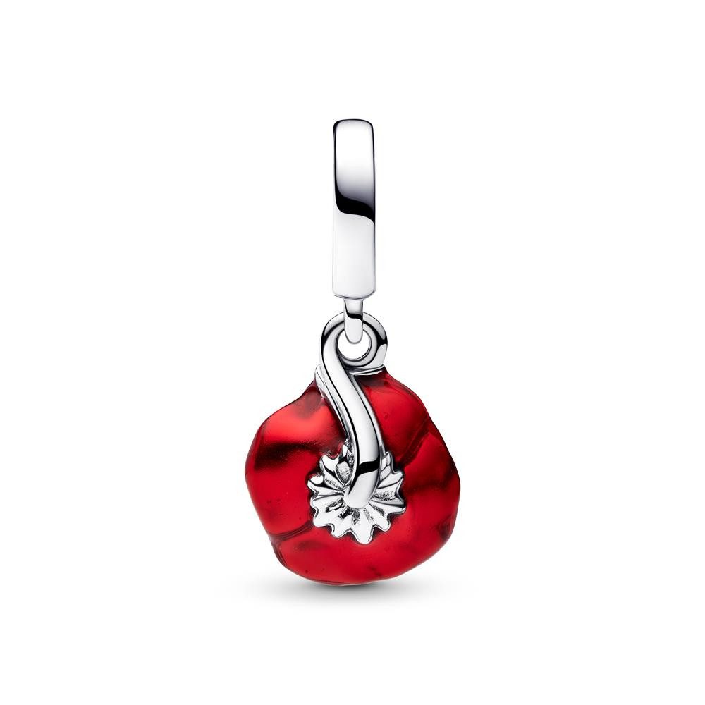 Pandora Charm-Einhänger Charm-Anhänger Rote Blume, Sterlingsilber, Emaille von PANDORA