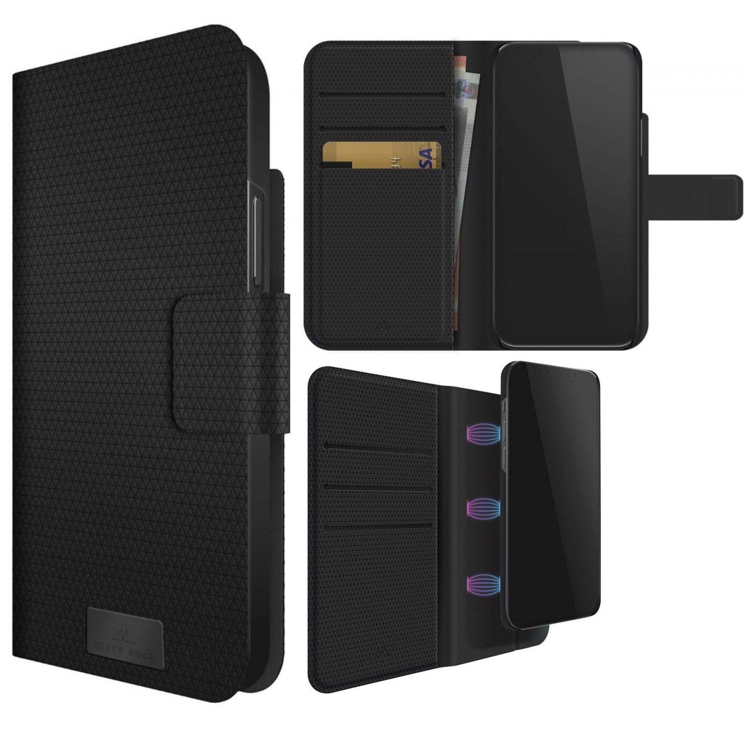 Black Rock Handyhülle Klapp-Tasche Schutz-Hülle Cover Flip-Case, Wallet Booklet mit Geldfach Kartenfach Etui für Apple iPhone 12 mini