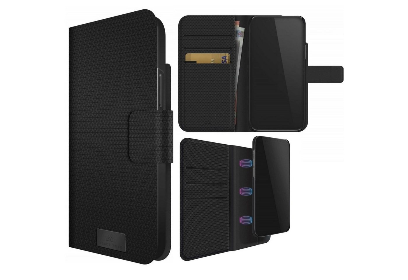 Black Rock Handyhülle Klapp-Tasche Schutz-Hülle Cover Flip-Case, Wallet Booklet mit Geldfach Kartenfach Etui für Apple iPhone 12 mini
