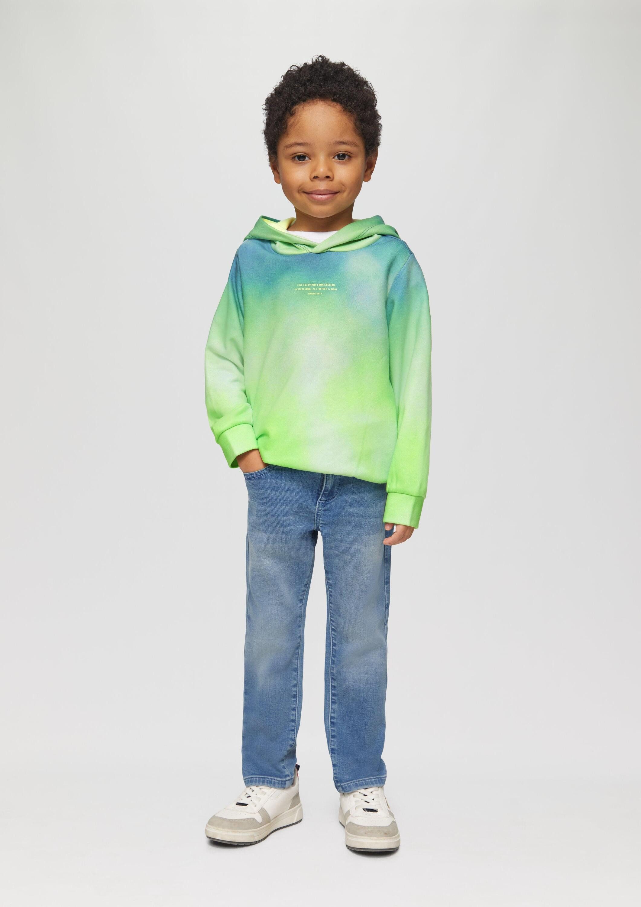 s.Oliver Sweatshirt Sweatshirt Sweatshirt mit Kapuze und Farbverlauf