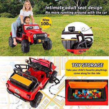 XDOVET Elektro-Kinderauto Kinder Elektroauto Eltern-Kind-Fahren 100 kg Belasten Bluetooth, Fernbedienung, 2*35W Motoren 3-7km/h für Kinder ab 3 Jahren