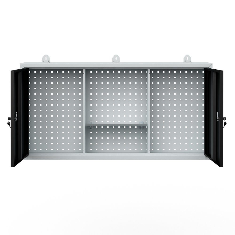 Werkbank, Grau/Schwarz, 120 x 60 cm