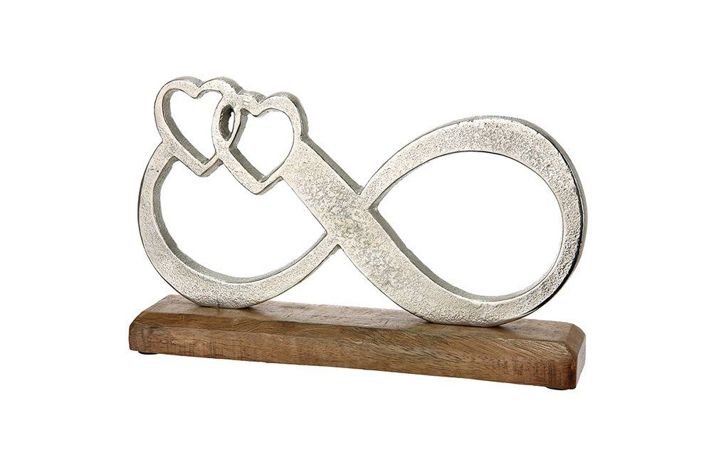 Dekofigur GILDE Skulptur Unendlichkeit - silber - H. 19cm x B. 32,5cm