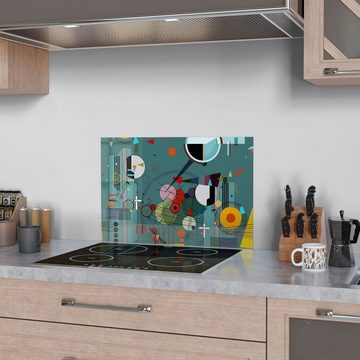 DEQORI Küchenrückwand 'Inszenierung von Formen', Glas Spritzschutz Badrückwand Herdblende