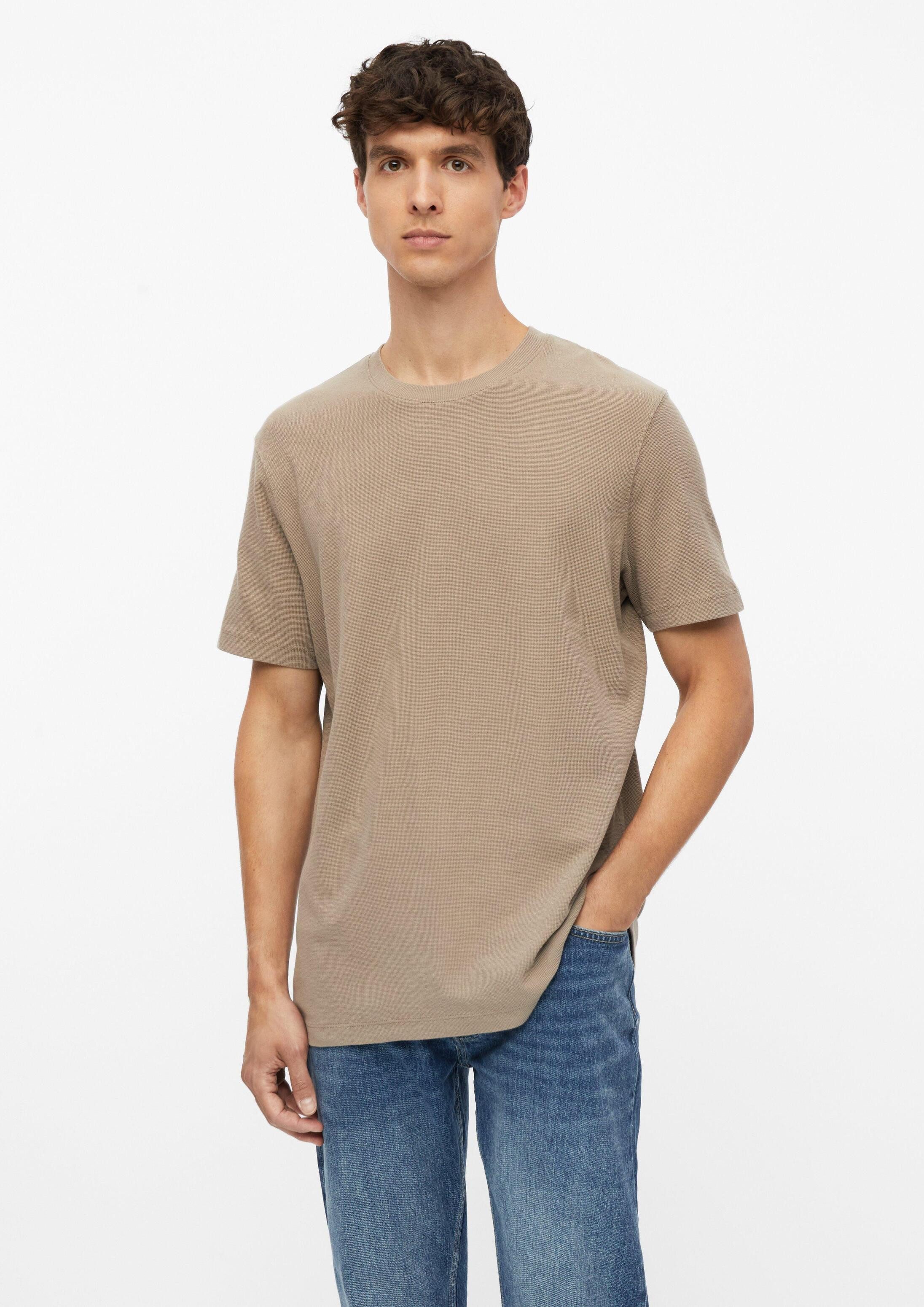 s.Oliver Kurzarmshirt T-Shirt Waffeljersey-T-Shirt aus reiner Baumwolle