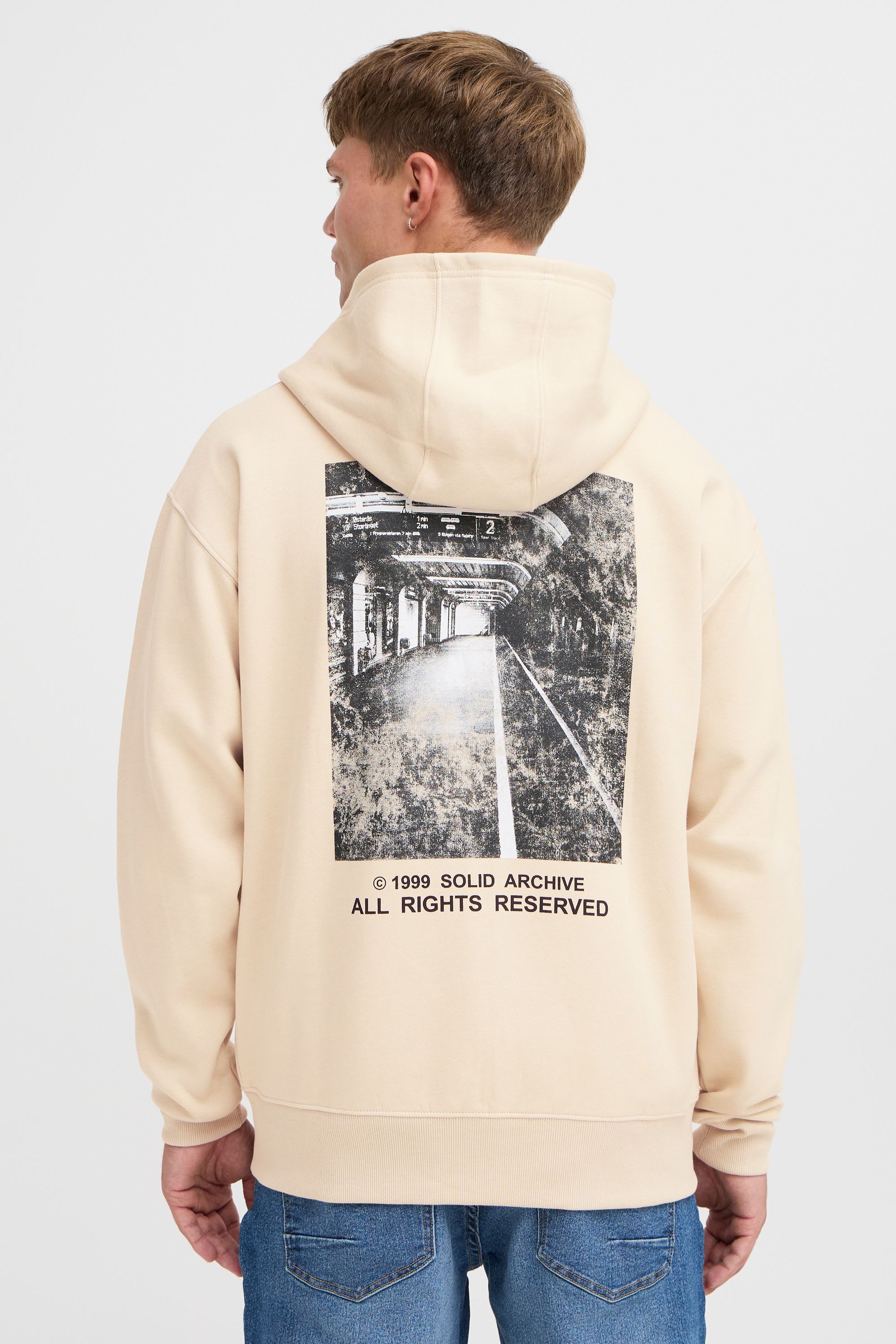 !Solid Sweatjacke SDHenne Lässige Kapuzensweatjacke mit Backprint