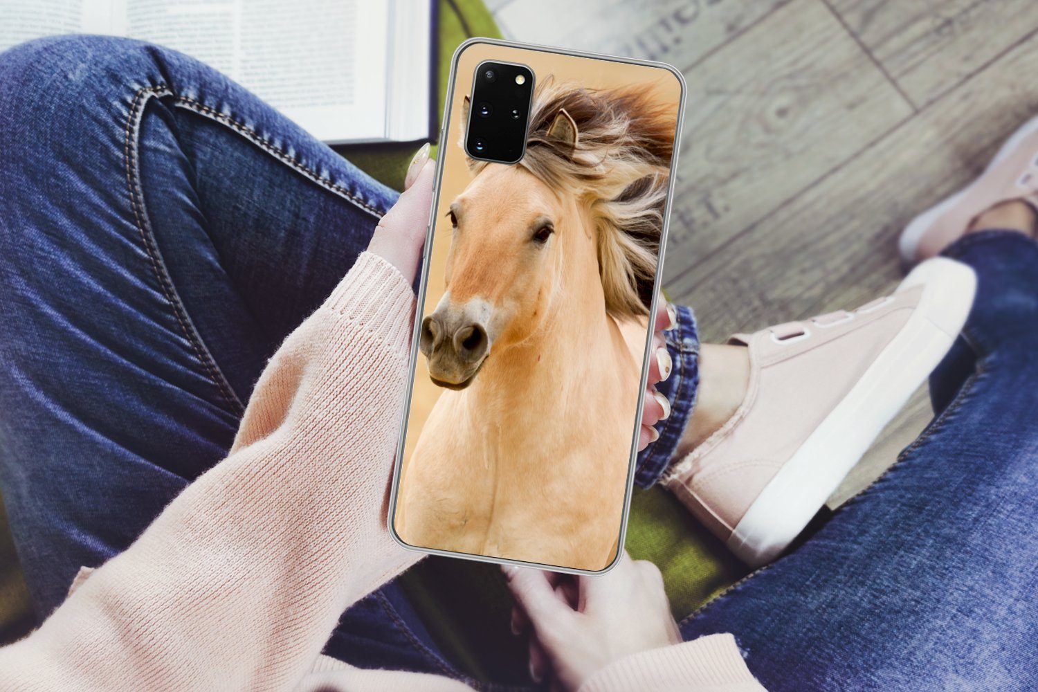 MuchoWow Handyhülle für Samsung Galaxy S20 Plus Pferde - Tiere - Mähne - Porträt, Phone Case, Silikon, Schutzhülle Dünn