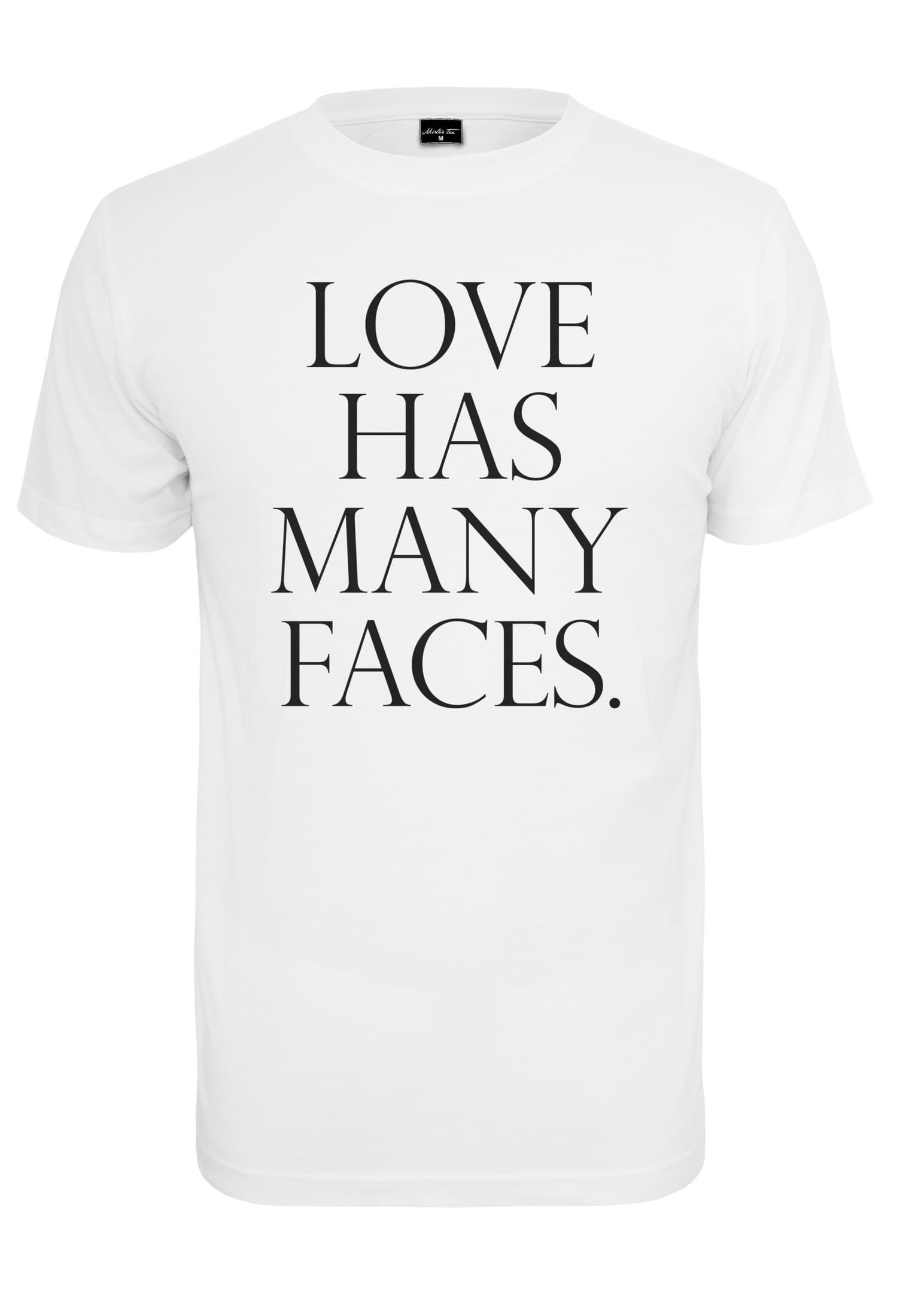 MisterTee Kurzarmshirt Herren Love Has Many Faces Tee (1-tlg)