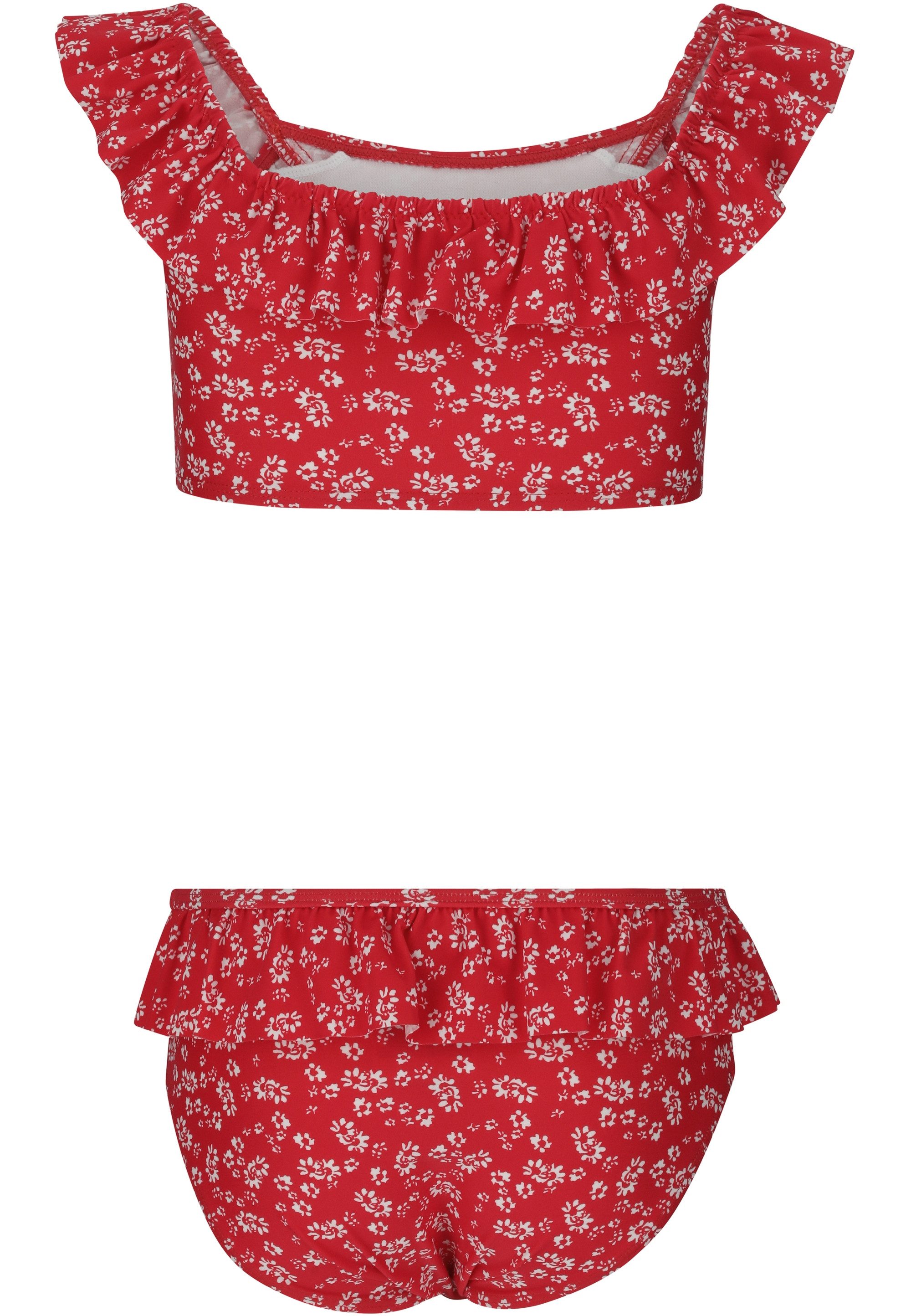 ZIGZAG Balconette-Bikini Tropical (1-St) mit stylischem Rüschendesign und Sonnenschutz