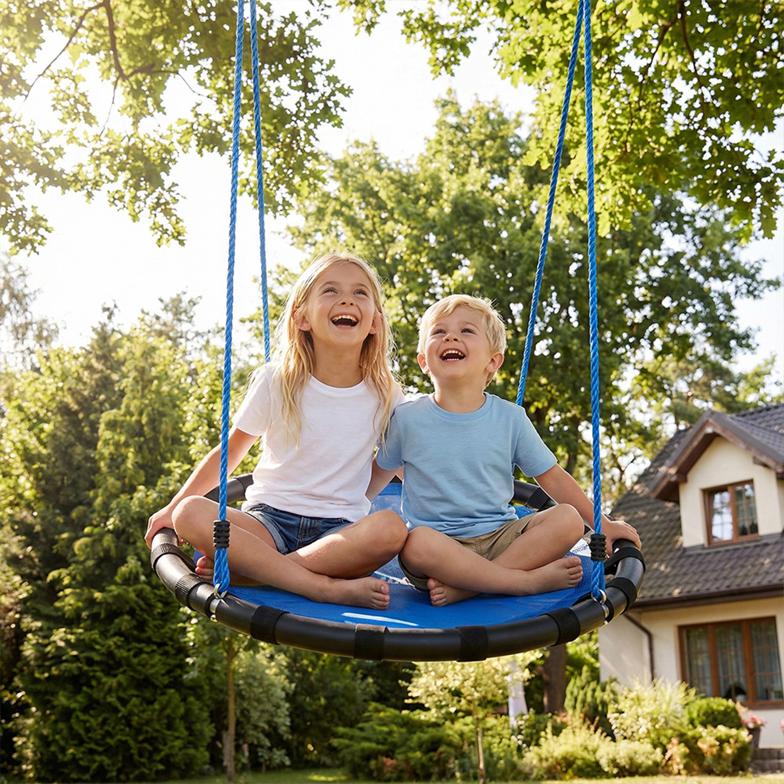 relaxdays Nestschaukel 80 cm, blau