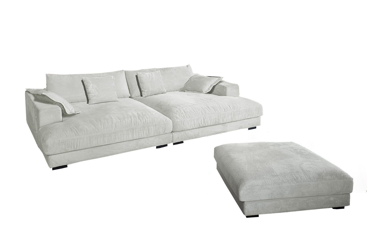 KAWOLA Big-Sofa MADELINE, Couch mit Hocker günstig online kaufen