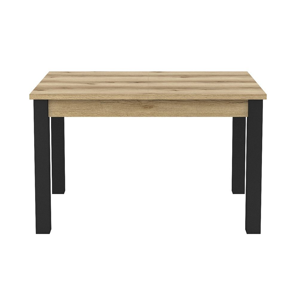 Lomadox Esstisch ORADEA-83, Grand Natural supermatt mit 180/77/95 cm Oak Nb. schwarz