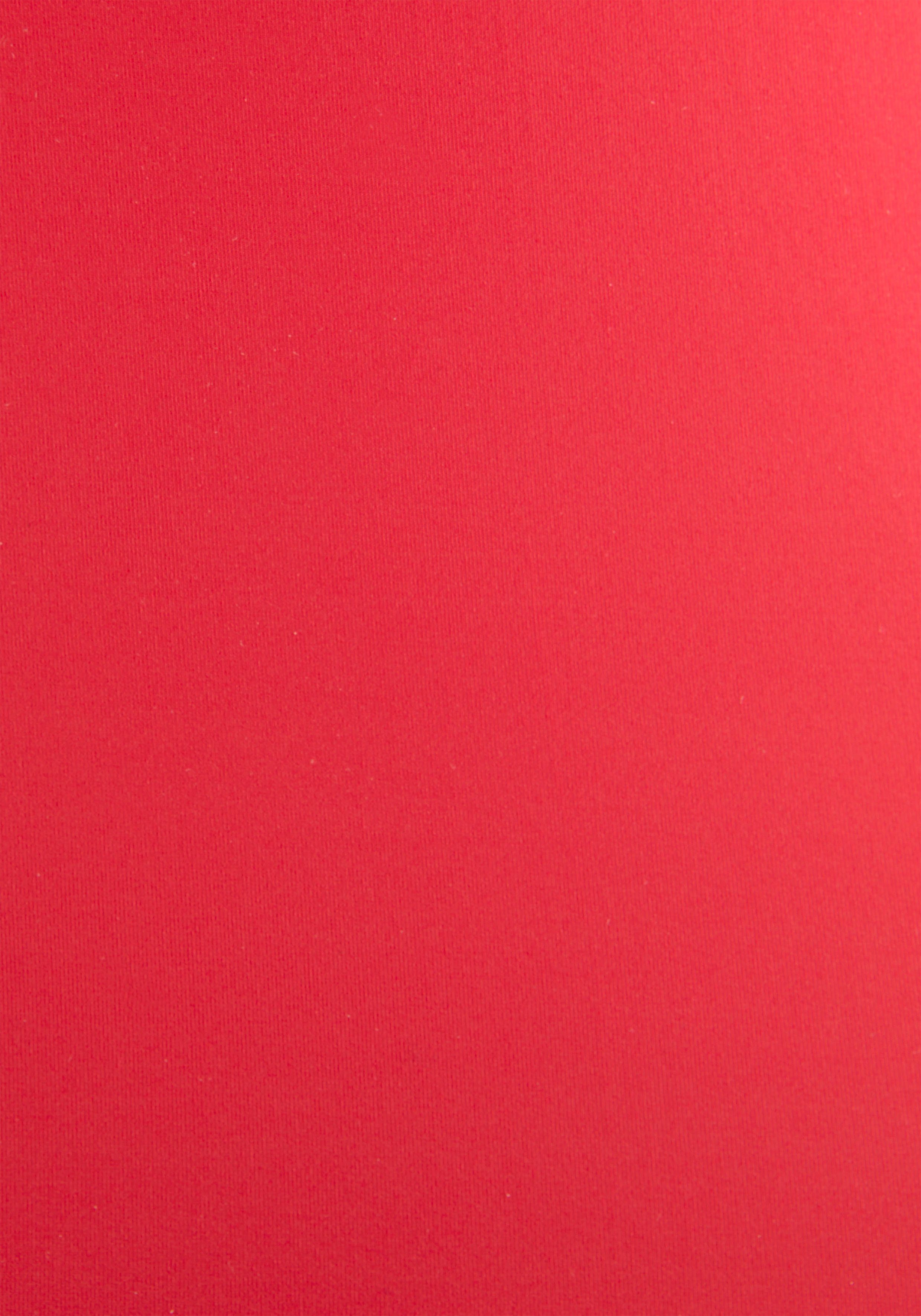 LASCANA Badeanzug Scallop mit gelaserter Wellenkante rot
