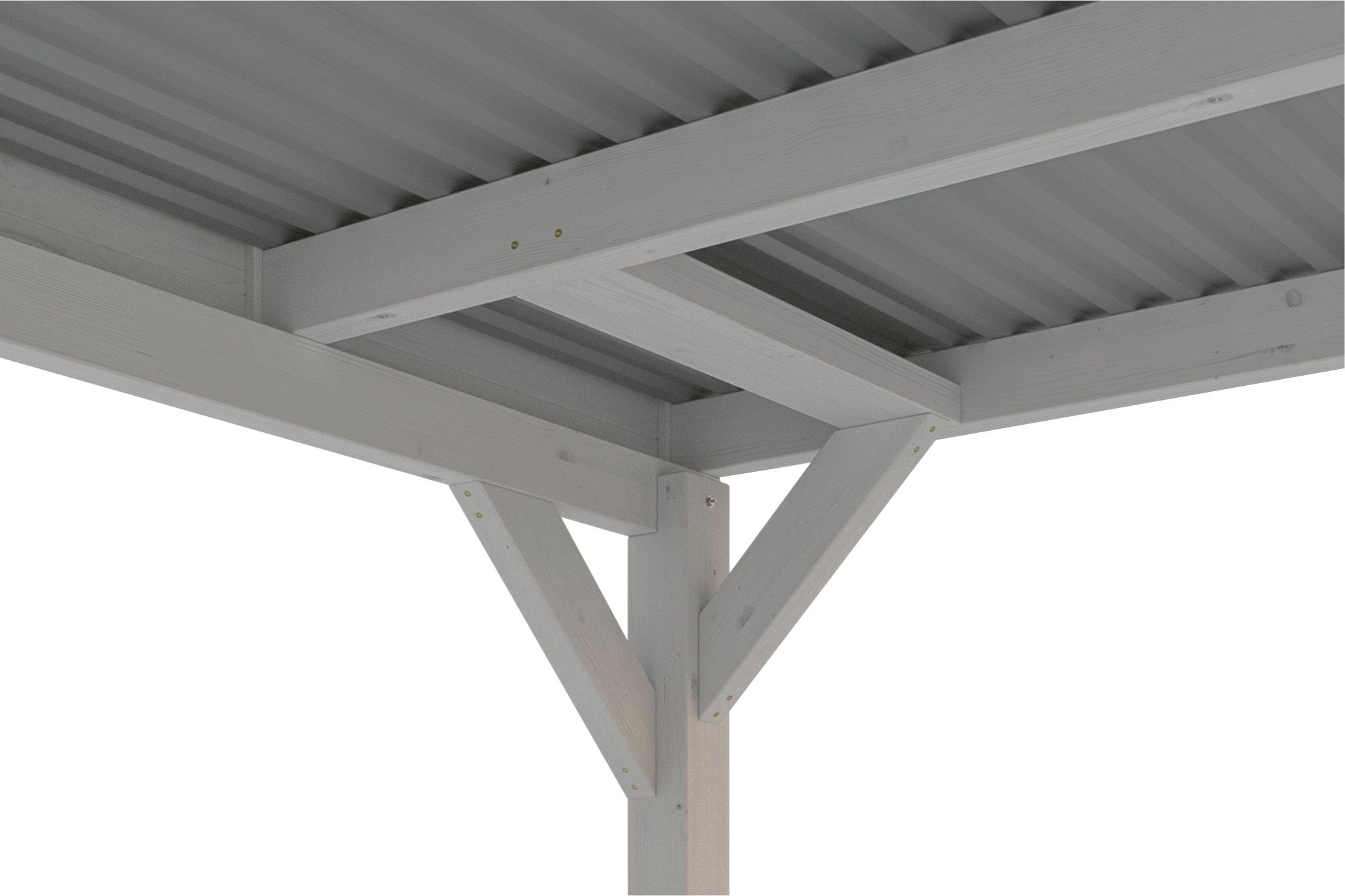 Skanholz Einzelcarport Grunewald, BxT: 321x554 cm, 289 cm Einfahrtshöhe, mit Aluminiumdach
