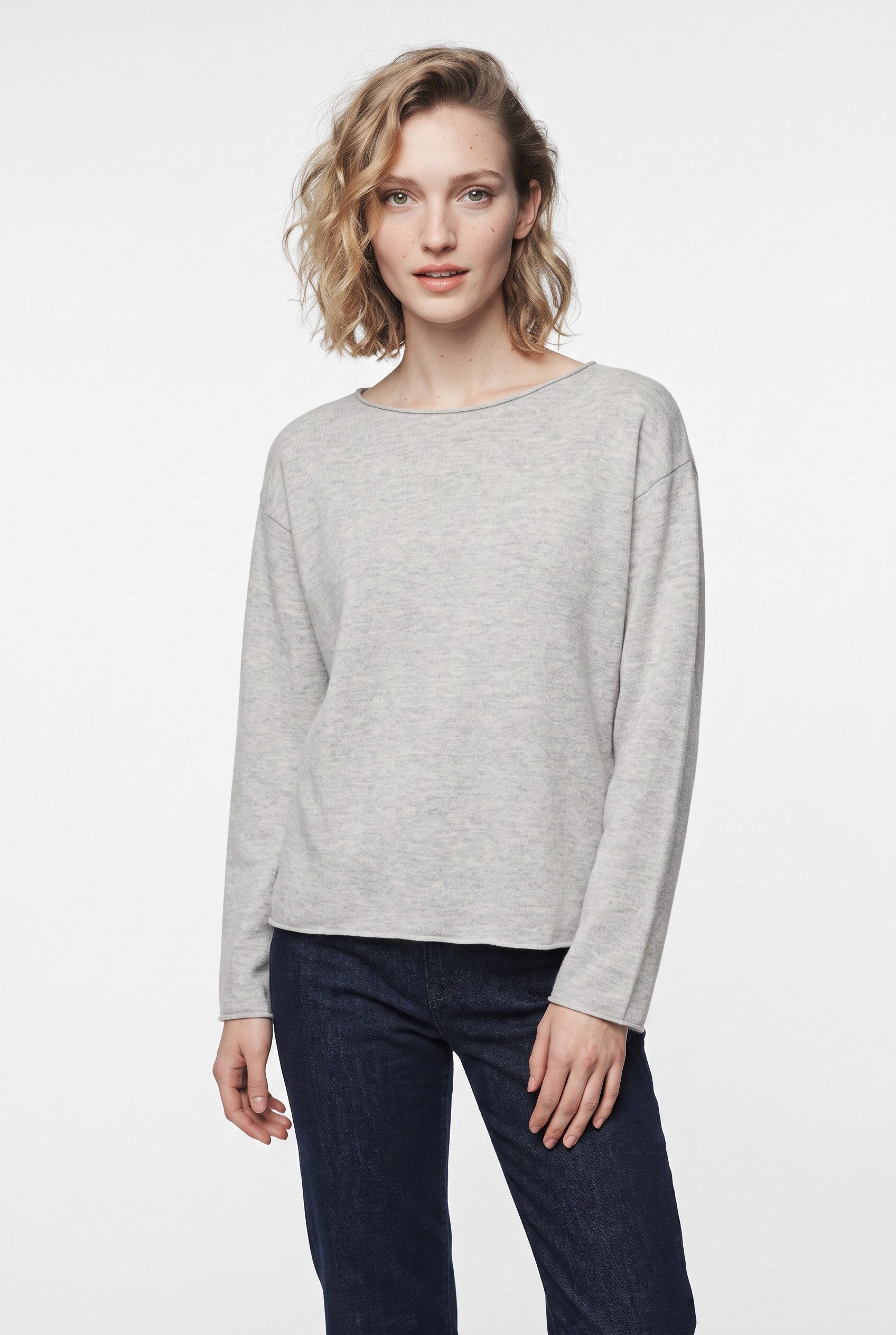 BOSS ORANGE Rundhalspullover Faprosa Premium Damenmode aus edlem Kaschmir-Schurwoll-Mix