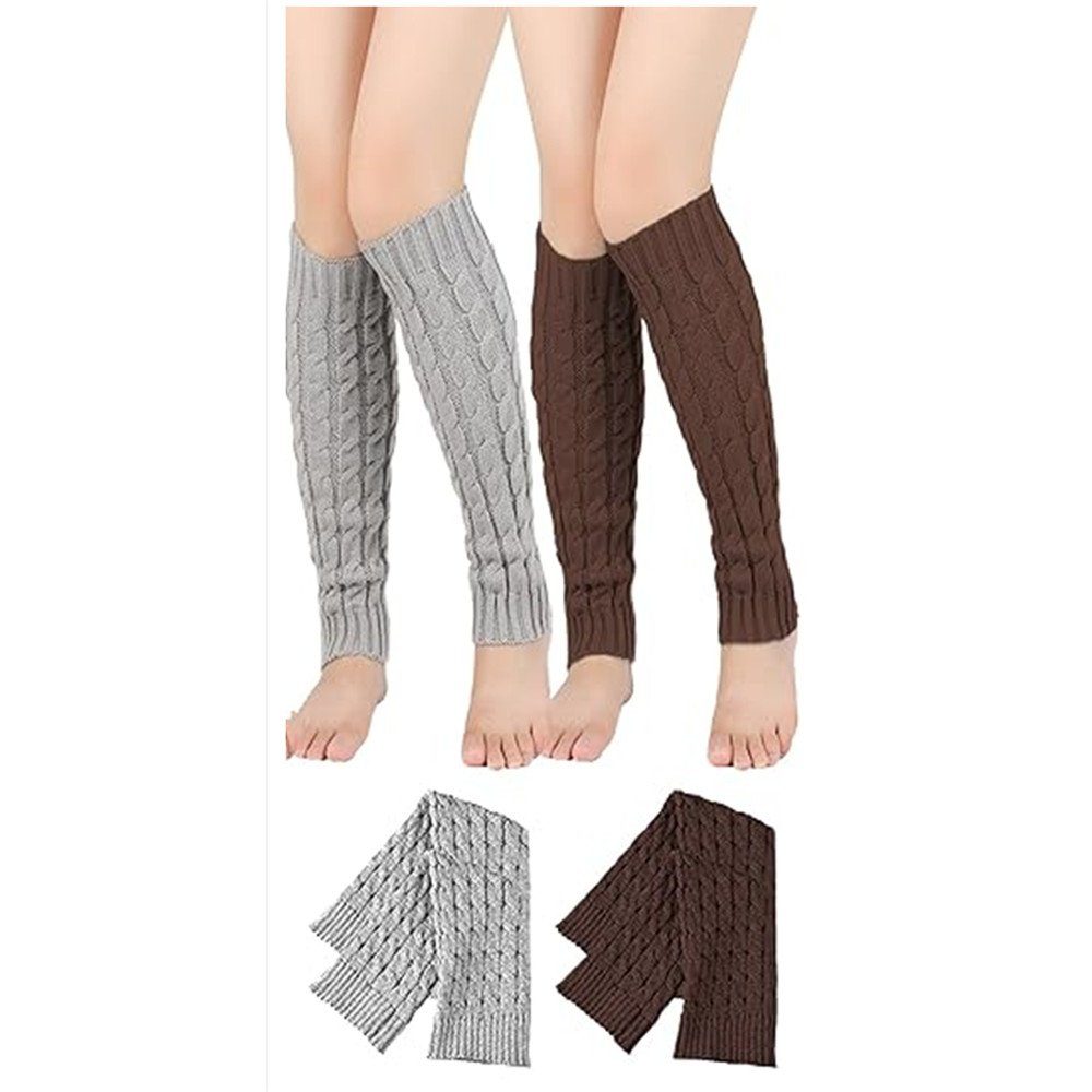 XDeer Stütz-Stulpen 2/4 Paare Winter Stulpen Damen,Warmers,Vintage Beinwärmer (2-St) Beinstulpen Damen für Winter, Frühling und Herbst