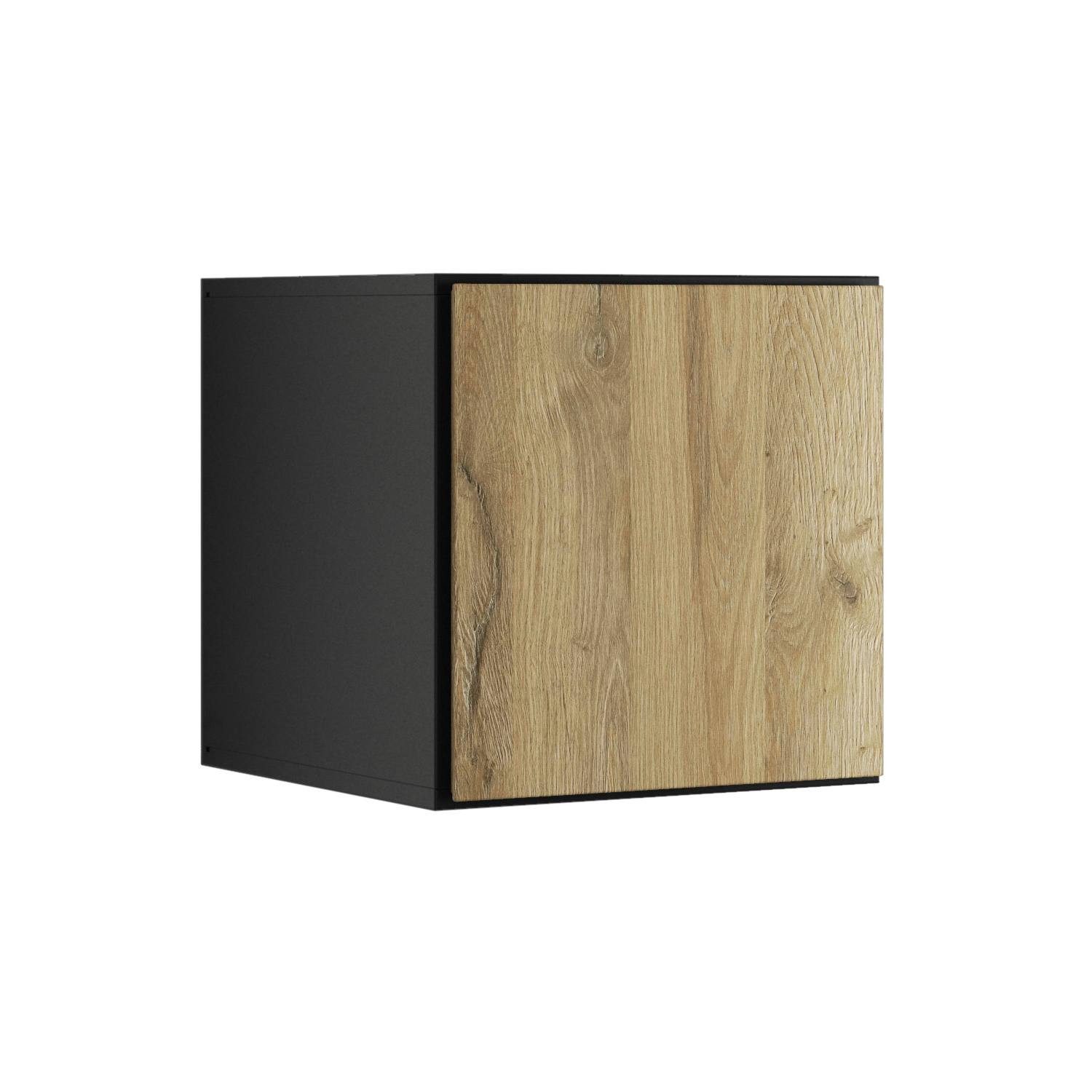 BMG Möbel Schranksystem Modul+ (Einzelschränke und Regale kombinierbar im Baukastenprinzip, wählbar aus Regal, Schrank mit Tür oder Schrank mit Klappe) mit oder ohne Fronten, griffloses Design, Made in Germany