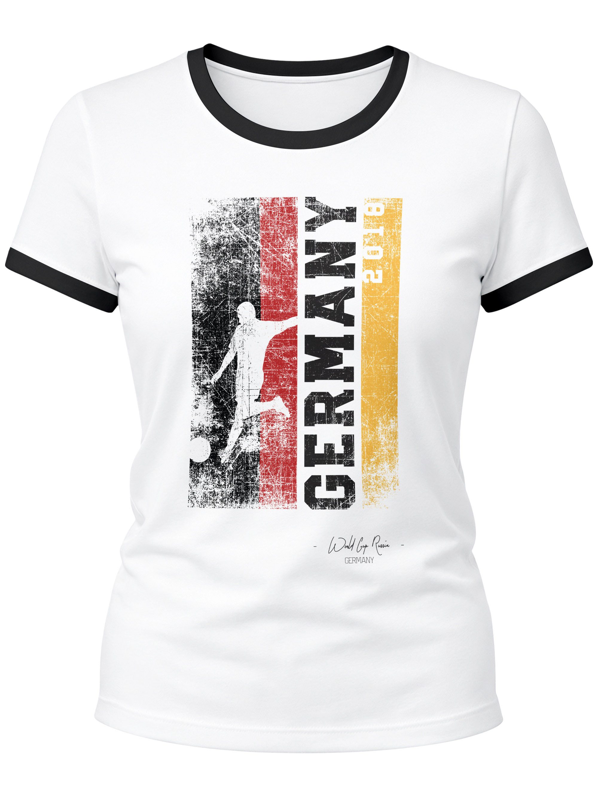 Print-Shirt Damen WM-Shirt Vintage Flagge WM Fußball Weltmeisterschaft 2026 World