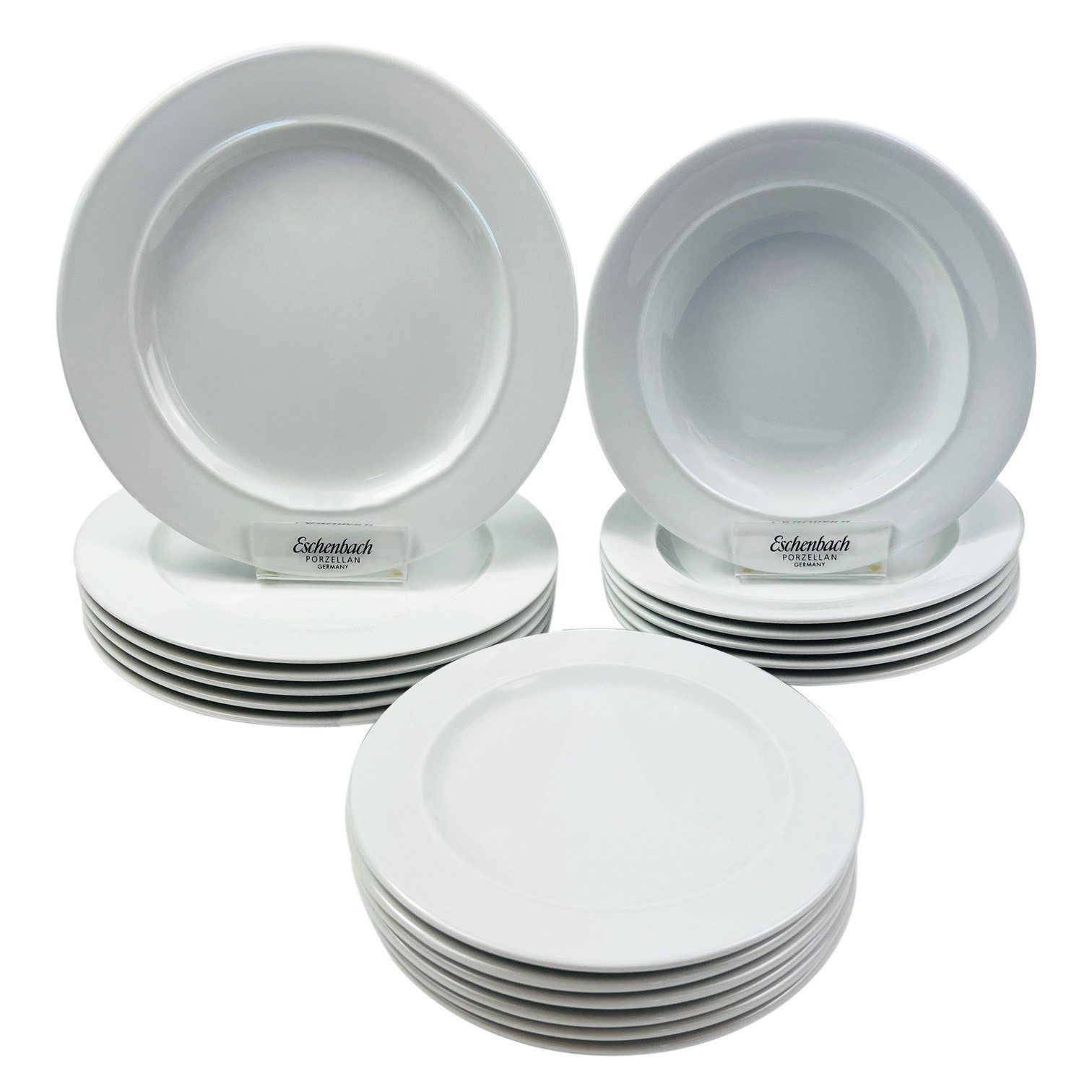 Eschenbach® PORZELLAN GERMANY Teeservice Alice (18-tlg), 6 Personen, Porzellan, Tafelservice 18 tlg. für 6 Personen im umweltfreundlichen Karton