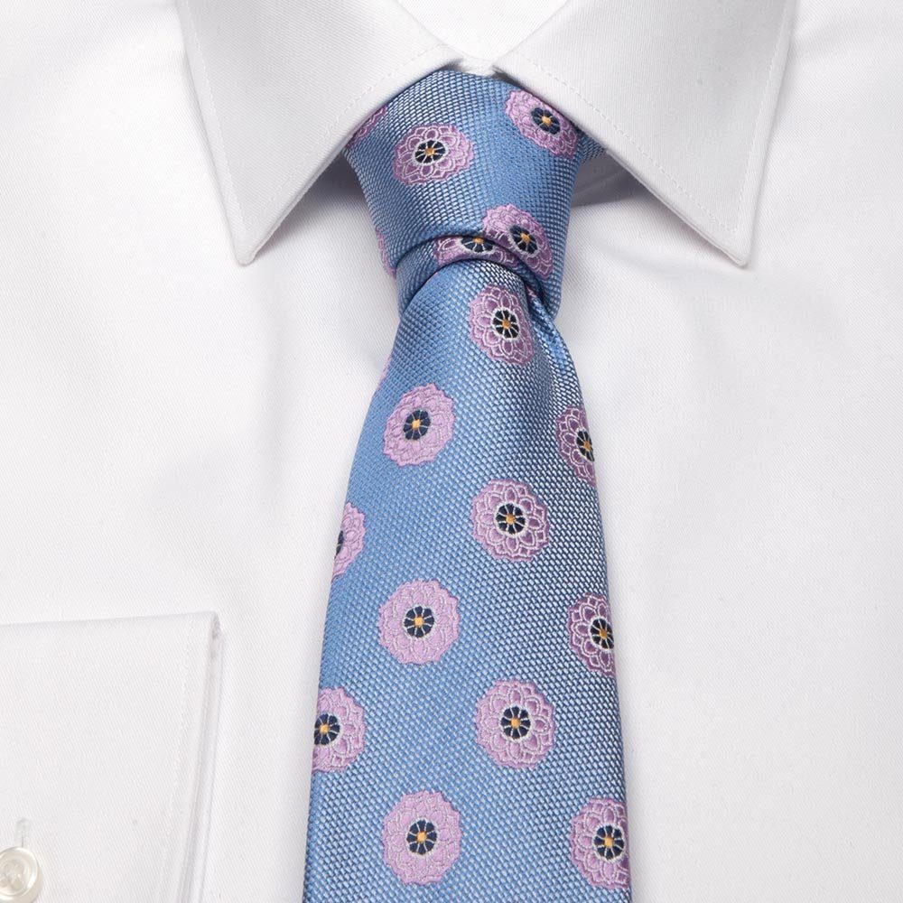 BGENTS Krawatte Seiden-Jacquard Krawatte mit Blüten-Muster günstig online kaufen
