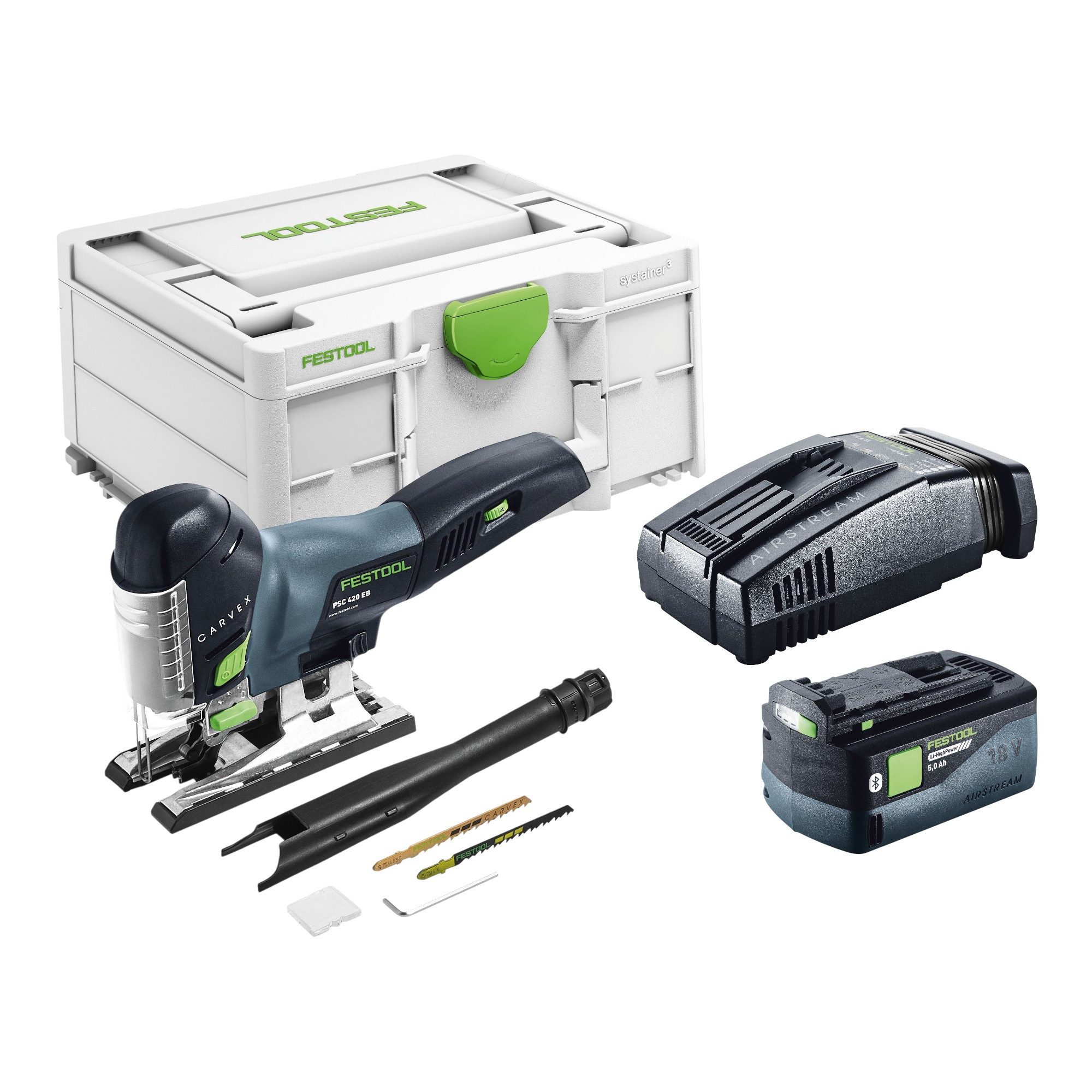 FESTOOL Akku-Stichsäge PSC 420 EB-Basic Akku Pendelstichsäge 18 V 120 mm Brushless + 1x Akku