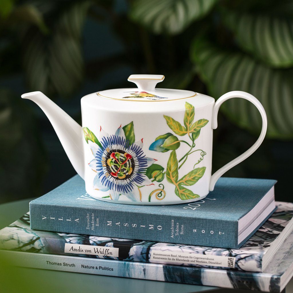Villeroy & Boch Signature Teekanne Amazonia Teekanne, 1,2 l, (1-St), Premium Bone Porcelain, 1 Stck, spülmaschinenfest