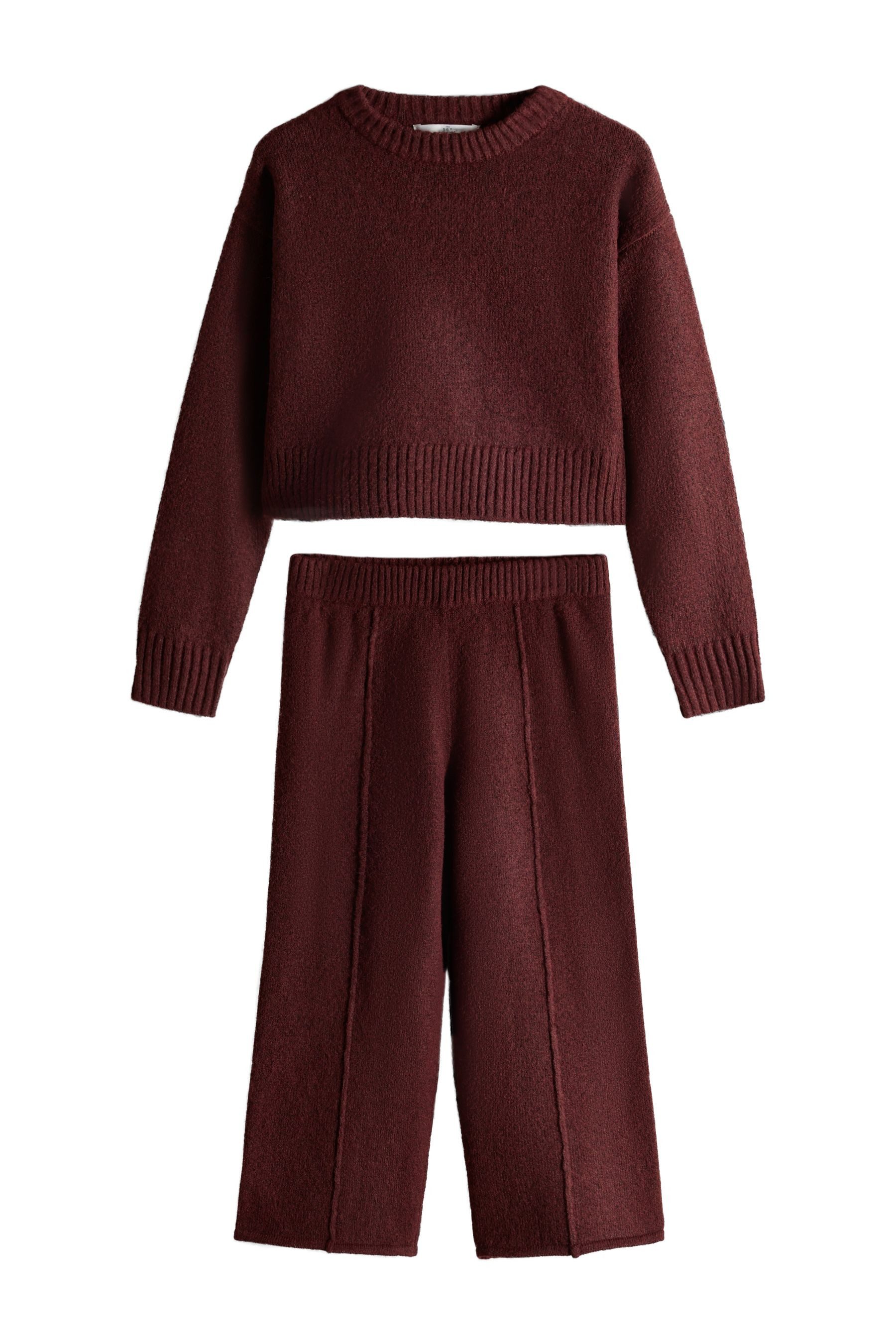 The Set Top & Hose The Set Langarm-Strickoberteil und Jogginghose (2-tlg)